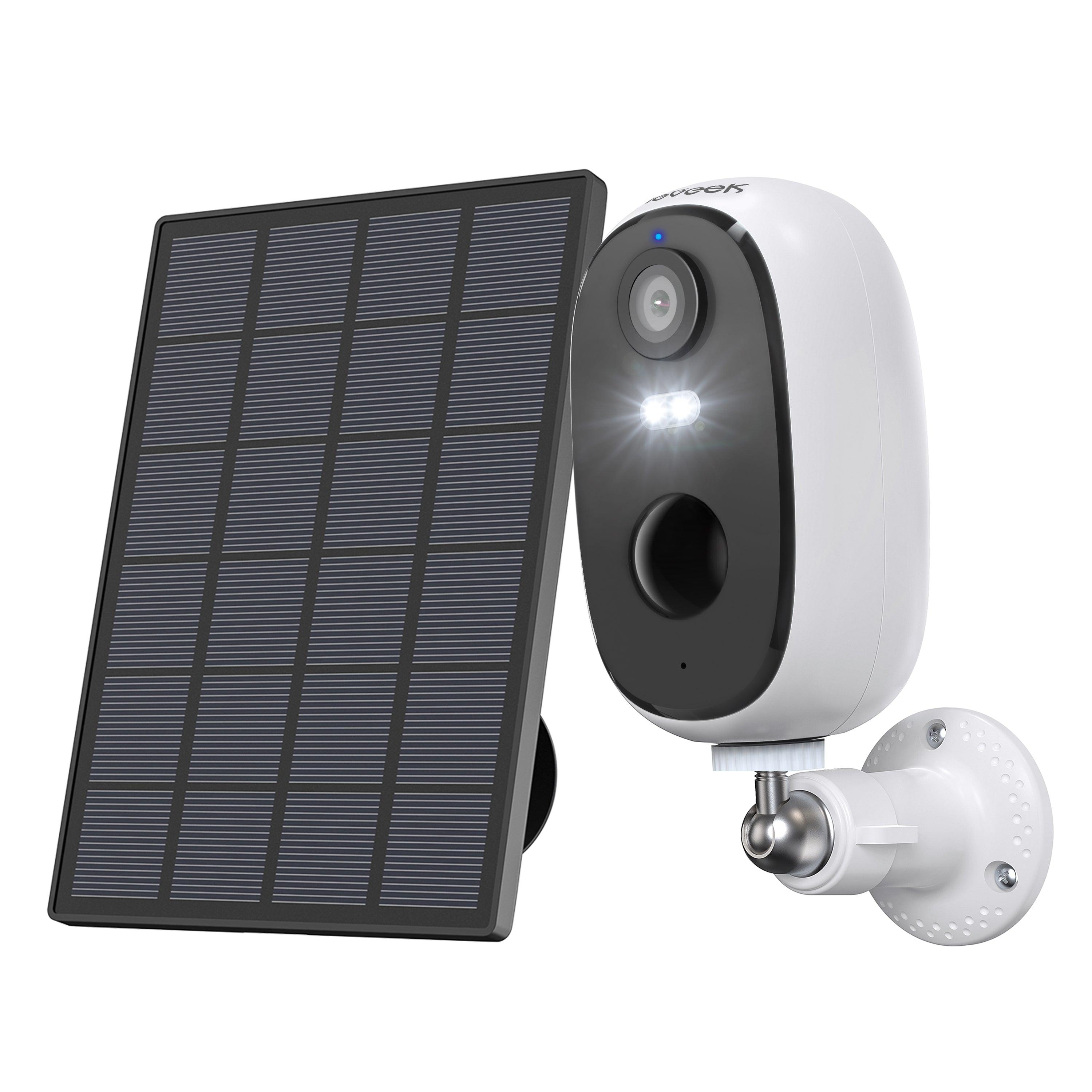 Wireless Security Camera ZS GQ1 with Solar Panel - Outdoor Home Surveillance, Weatherproof Night Vision for Garage, Yard & Property Protection