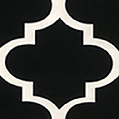 Black Quatrefoil With White Pattern