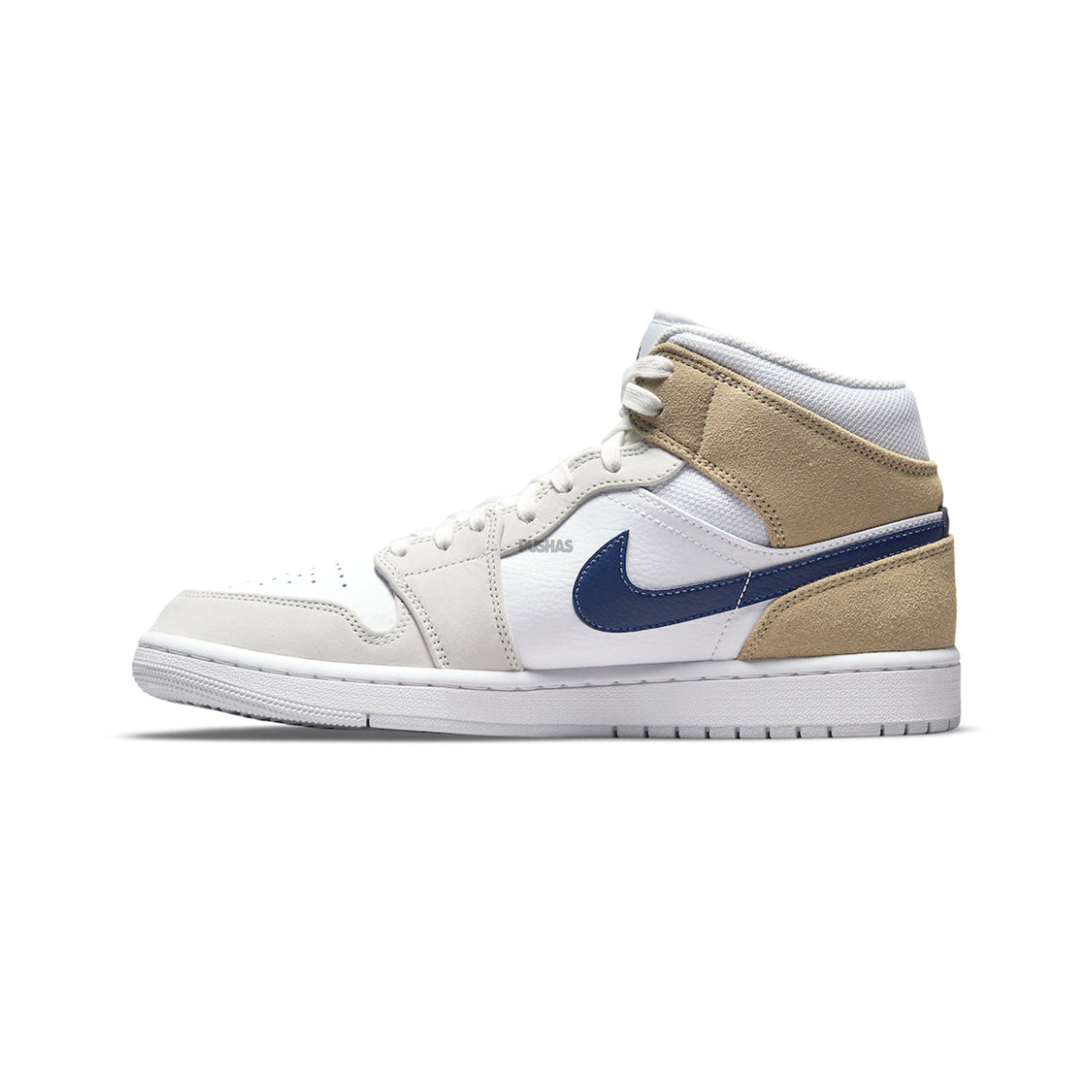 Air Jordan 1 Mid MEM2 'Tan Suede' Basketball Shoes (2021) - Men's Sneakers for Casual Wear, Street Style & Court Performance