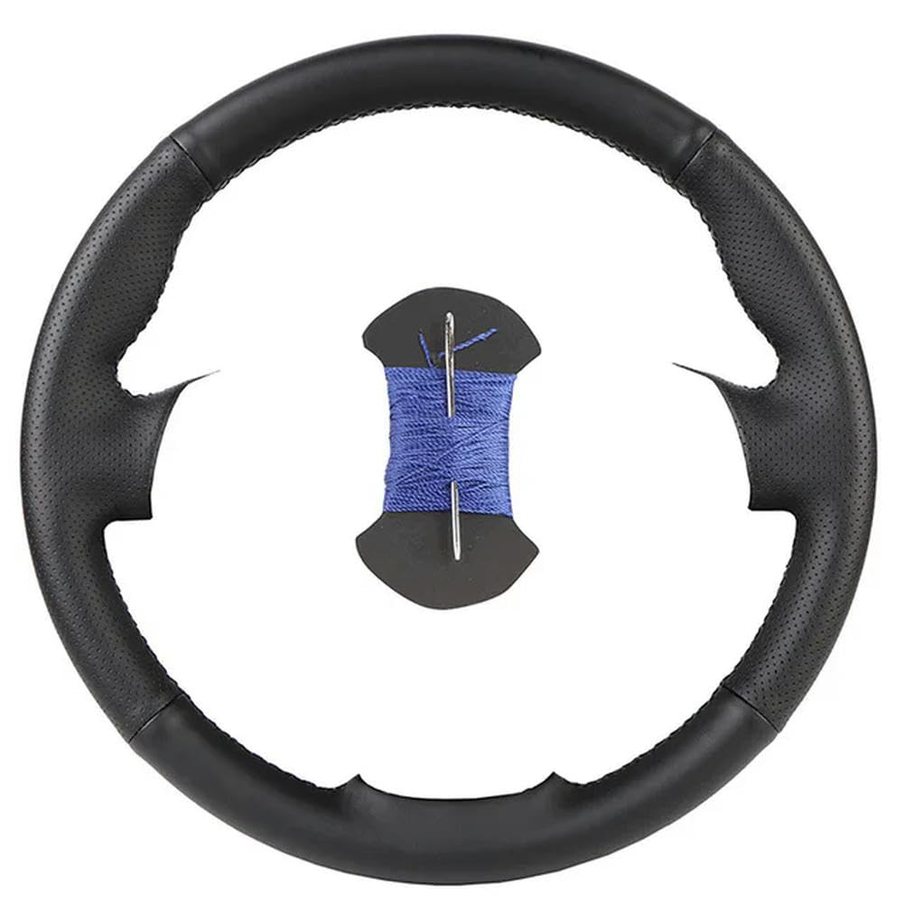 Premium Leather Steering Wheel Cover for Audi A6 (2000-2004) & A3 (2000-2003) - Non-Slip Grip, Blue Color - Perfect for Driving Comfort & Car Interior Upgrade