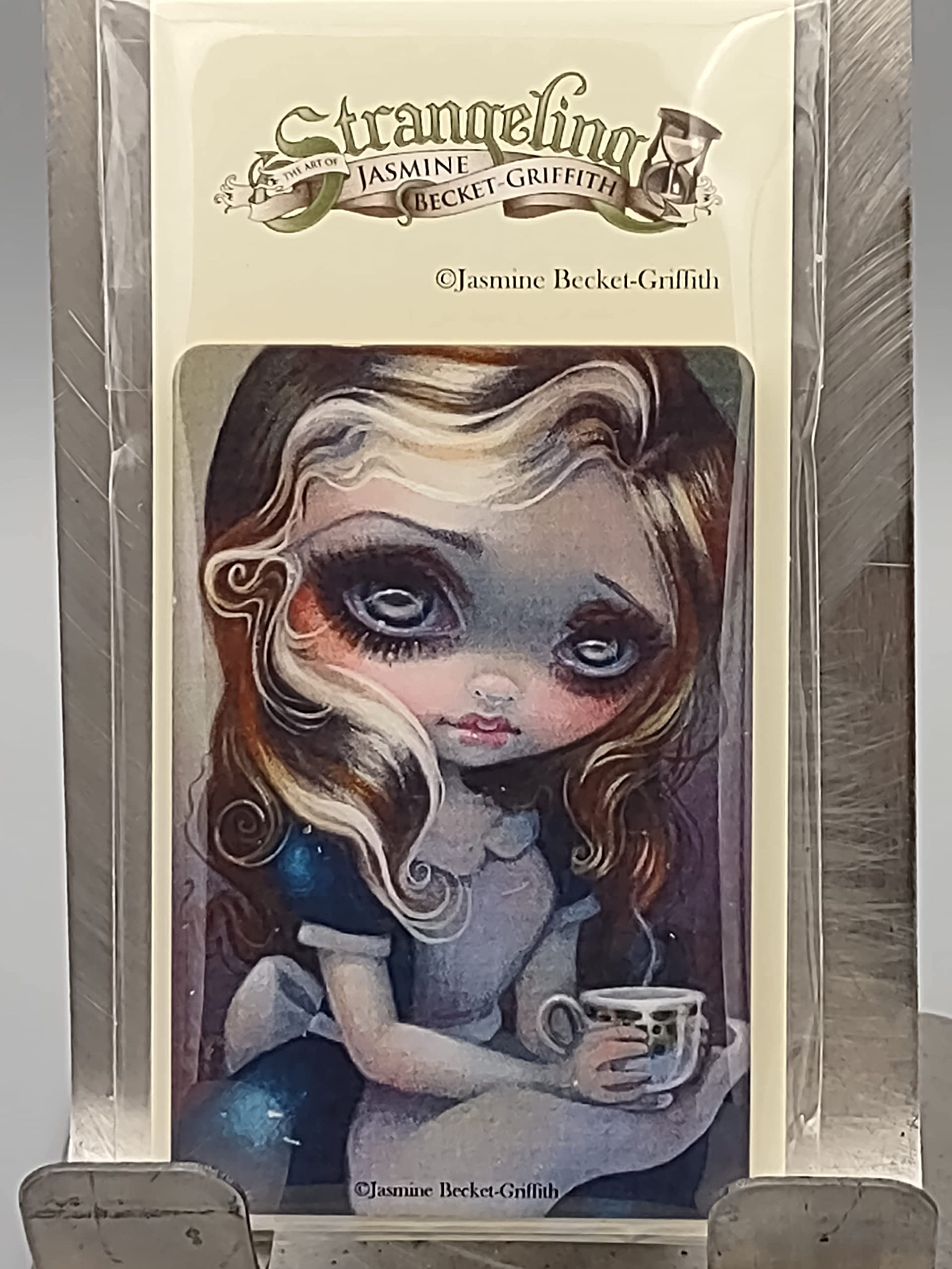 Gothic Fairy Tale Alice's Adventure Wood Magnet - Laser-Cut, UV-Coated 2”x3” Decorative Fridge Magnet by Jasmine Becket-Griffith | Arcane Vault Collection (1230-LM) - Perfect for Home, Office & Gift Giving