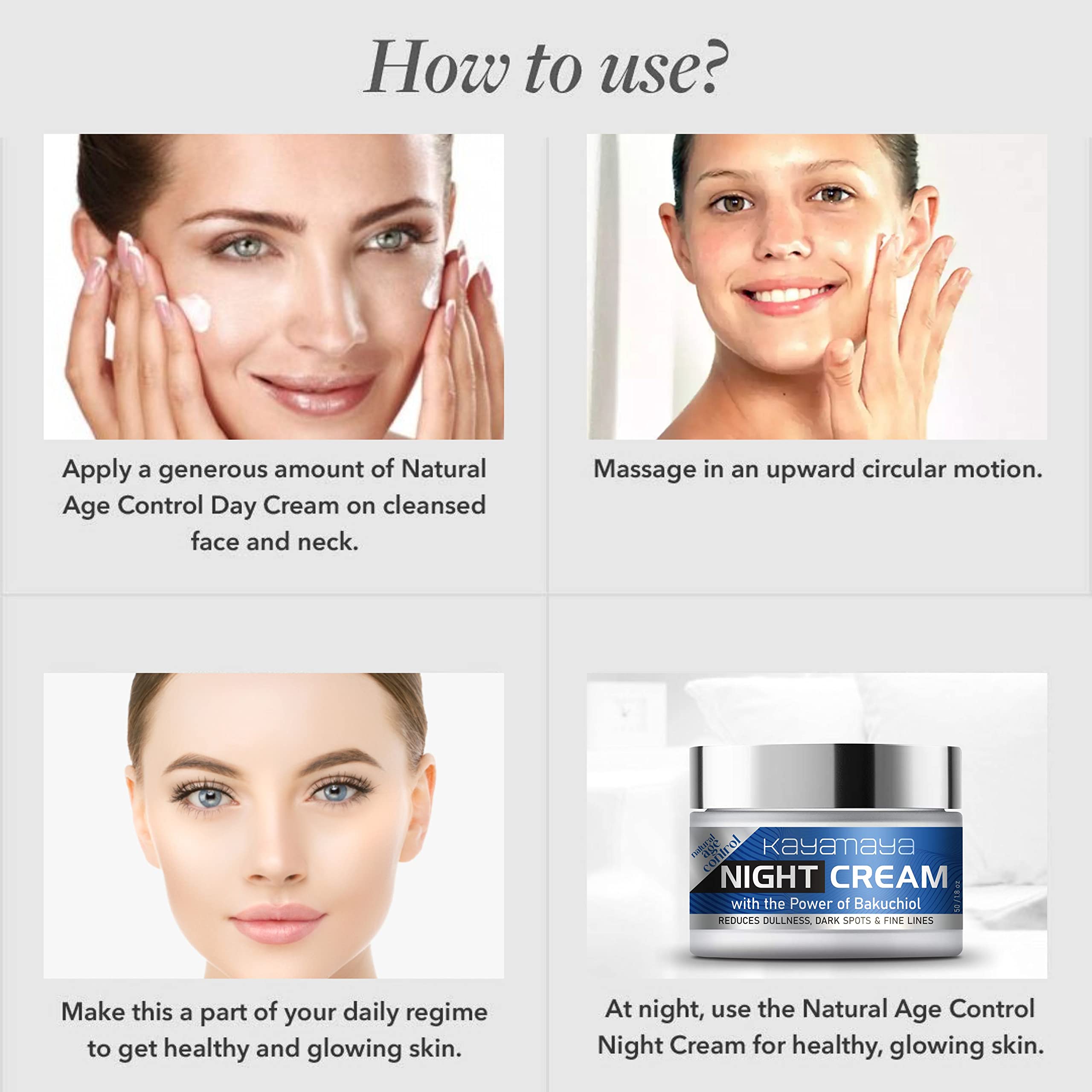 Kayamaya Night Cream for Skin Whitening & Brightening - 50g Nourishing Face Moisturizer | Dark Spot Reduction & Glowing Skin | Perfect for Nighttime Skincare Routine