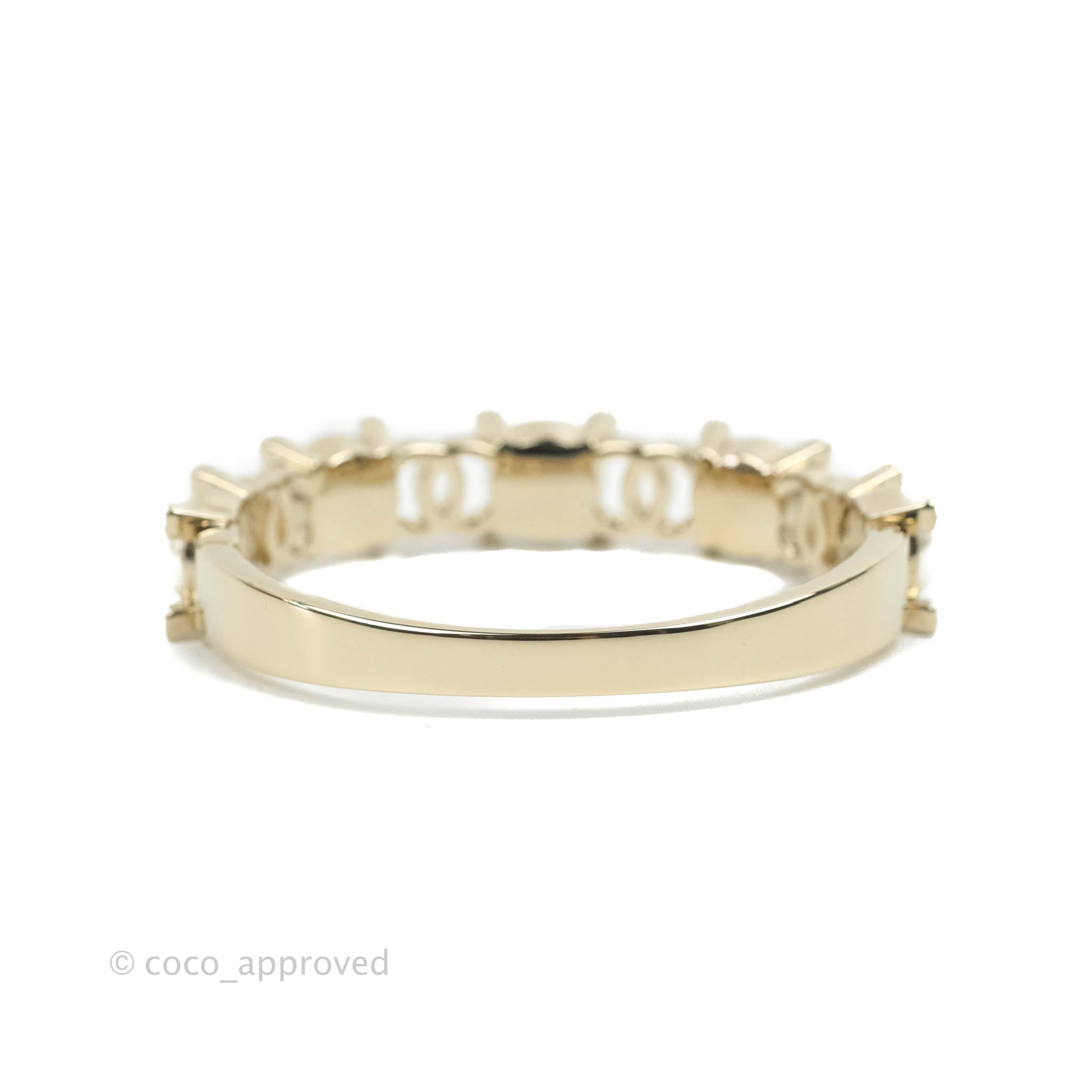 Chanel CC Crystal Pearl Bracelet in Gold Tone - Elegant Fashion Jewelry for Women, Perfect for Parties, Weddings & Special Occasions
