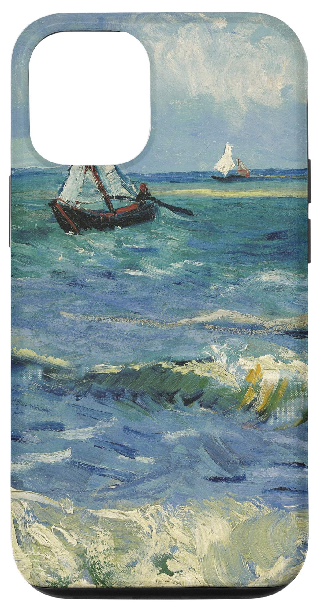 Vincent van Gogh Seascape at Les Saintes-Maries-de-la-Mer iPhone 12/12 Pro Case - Protective Phone Cover with Art Design for Travel, Beach & Van Gogh Fans