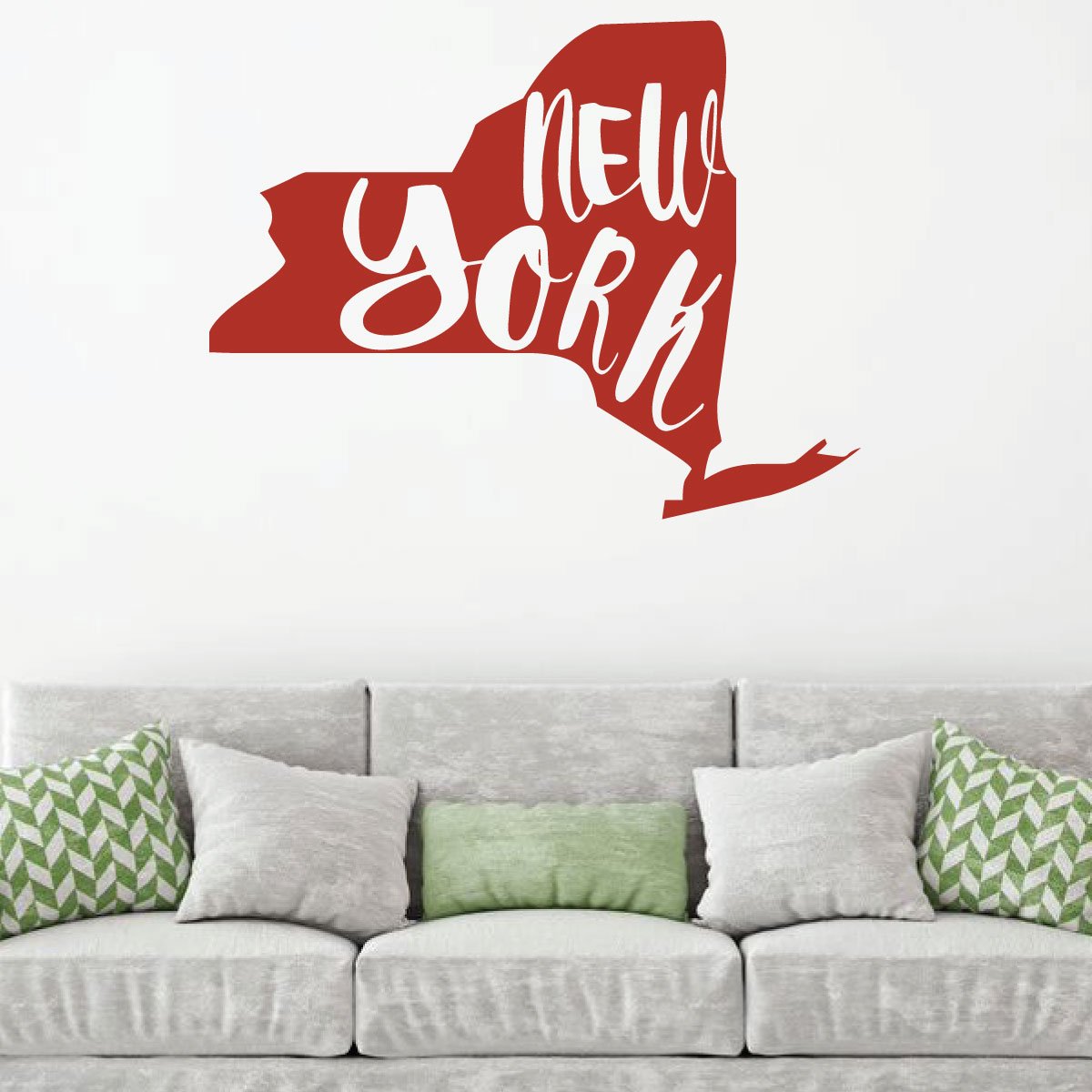 New York State Silhouette Wall Decal - Premium Vinyl Art Sticker for Home Decor, Living Room & Bedroom - Perfect for DIY Wall Art, Nursery Decor & Apartment Decoration