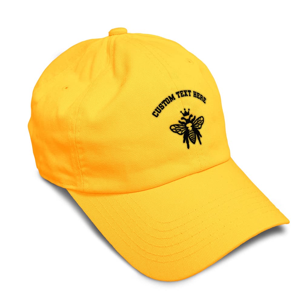 Speedy Pros Soft Baseball Cap - Black Flying Queen Bee Embroidery Cotton Dad Hat for Men & Women | Casual Outdoor Sun Protection Hat for Sports, Hiking & Daily Wear