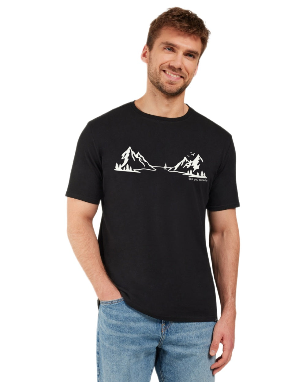 Didriksons Men's Harald Landscape T-Shirt - Comfortable Casual Short Sleeve Tee for Outdoor Adventures & Everyday Wear