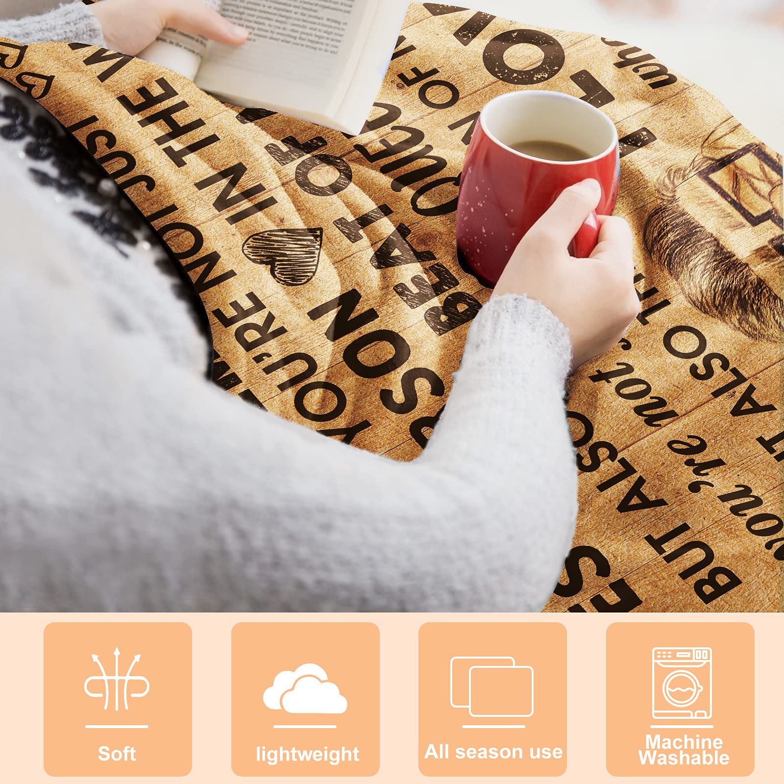 Super Soft Flannel Throw Blankets for Women - Cozy Plush Blanket Gift for Wife (Anniversary, Birthday, Christmas, Valentine's Day, Mother's Day) - Perfect for Couch, Bed, Sofa & Winter Nights