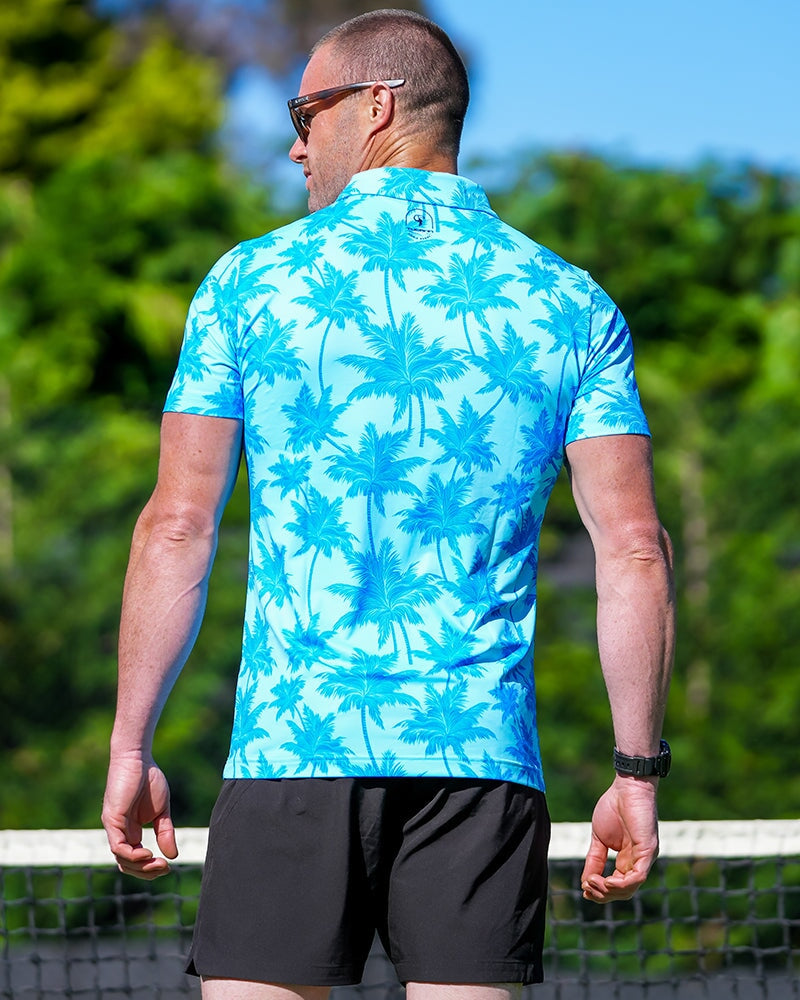 Blue Palms Polo Shirt for Men - Comfortable & Stylish Casual Wear - Perfect for Golf, Office & Summer Outings