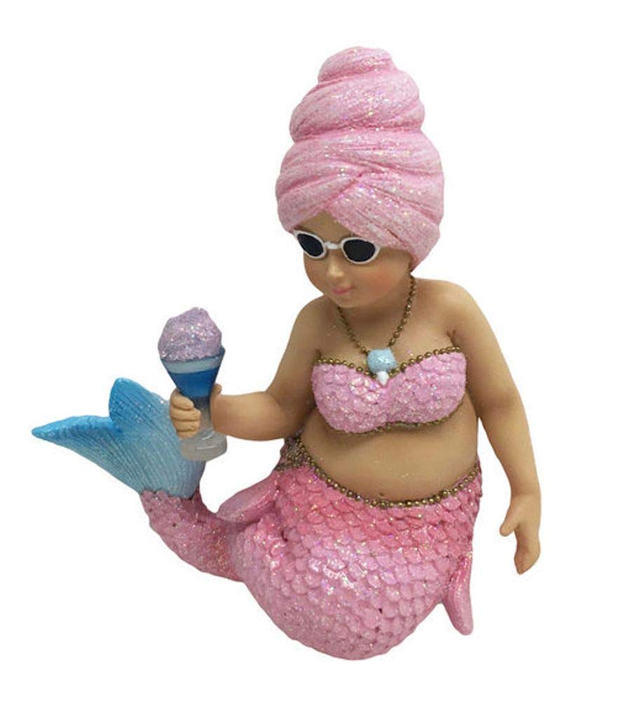 December Diamonds Mermaid Hanging Ornament - Handmade Cotton Candy Christmas Tree Decoration for Holiday, Party & Home Decor (Blue & Pink) | Perfect for Christmas Tree, Gift Giving & Festive Celebrations
