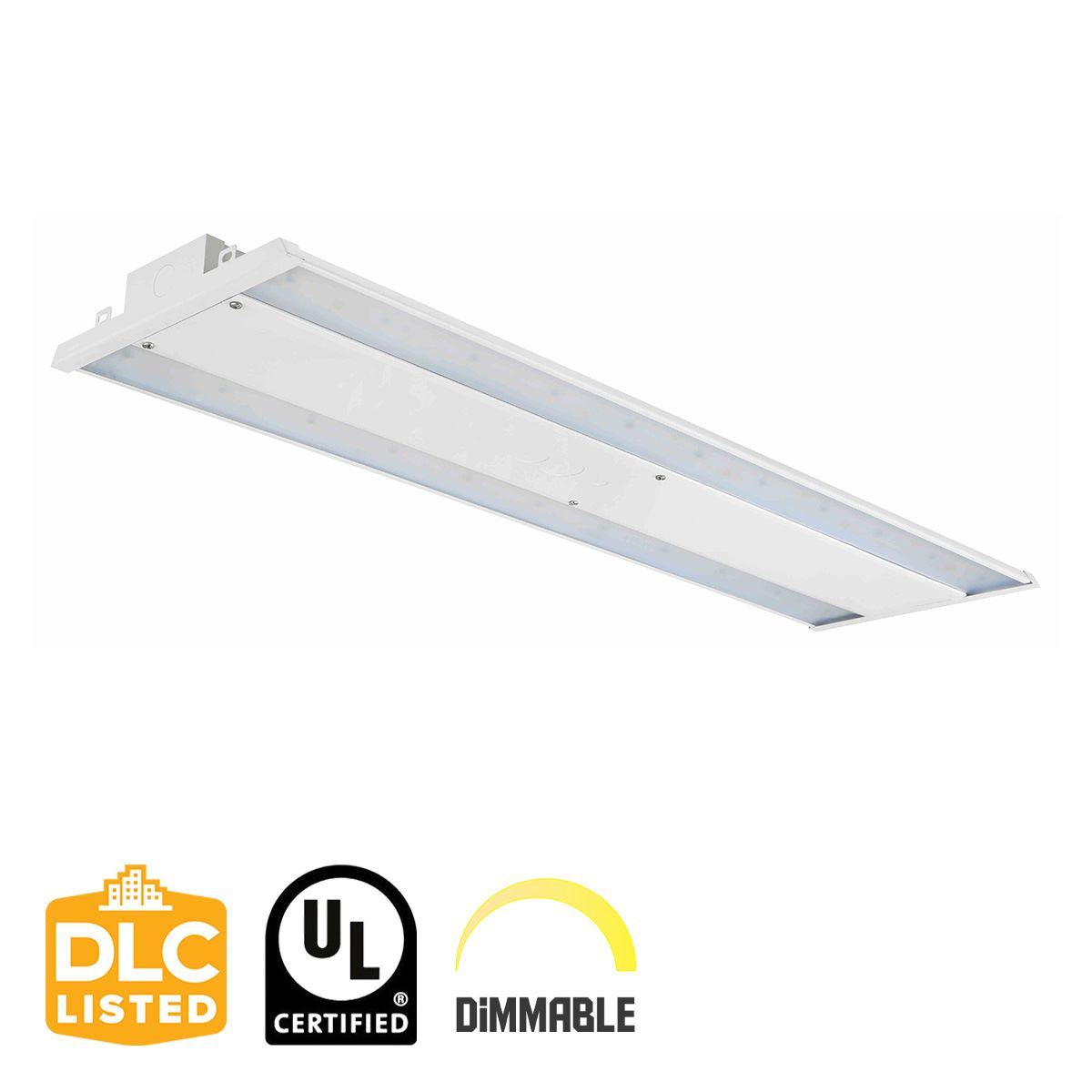 3ft LED Linear High Bay Light Fixture - 300W, 41500 Lumens, 5000K Daylight White, 120-277V - Perfect for Warehouses, Garages & Commercial Spaces