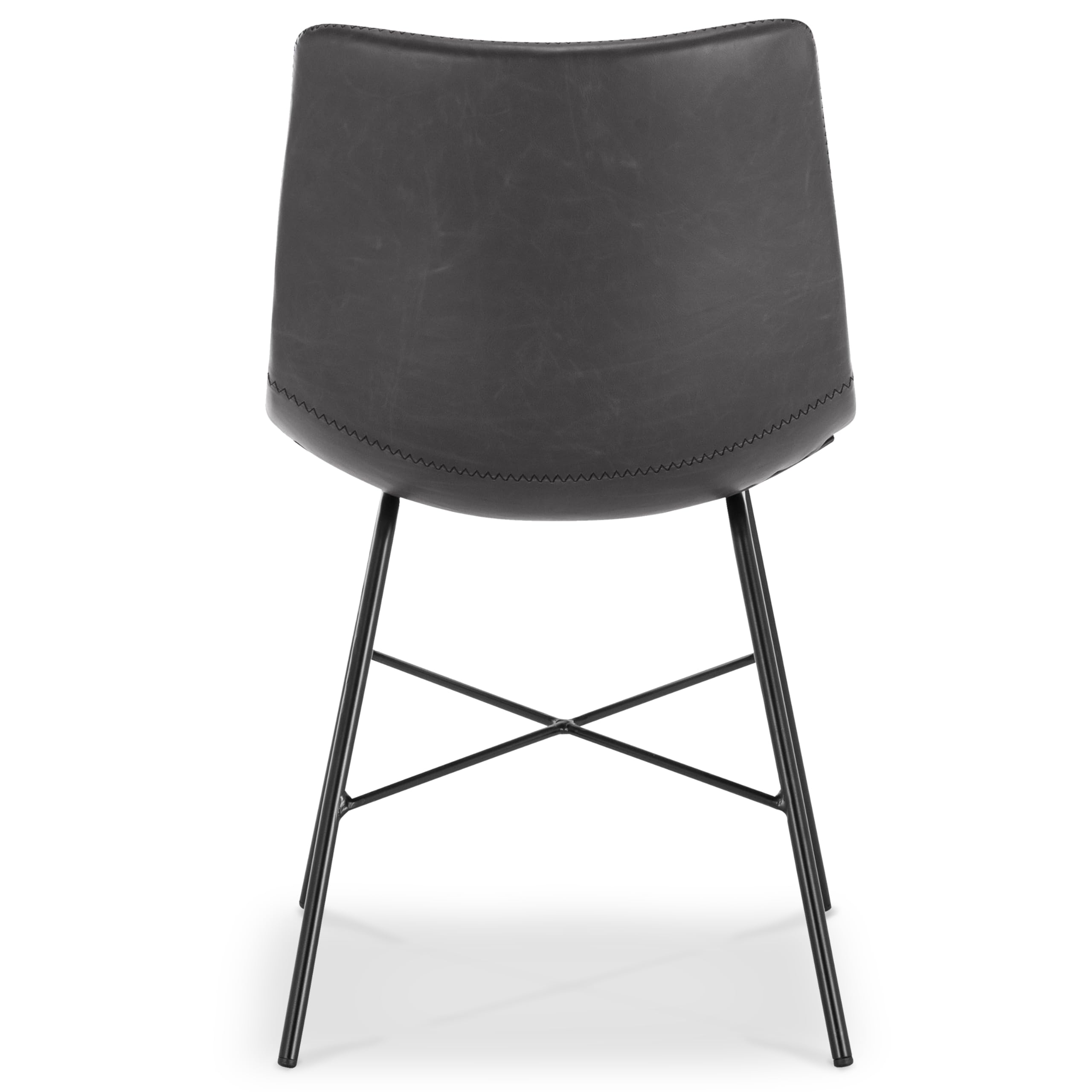 Poly & Bark Paxton Dining Chairs - Set of 2, Modern Grey Upholstered Side Chairs for Kitchen, Dining Room & Home Office