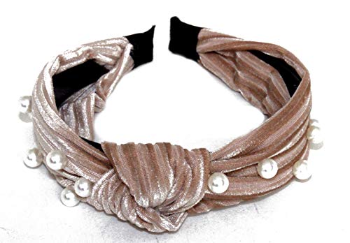 Morges Hair Bands for Women - Soft Stretch Beige Headbands for Thin Hair - Perfect for Workouts, Yoga, and Everyday Styling
