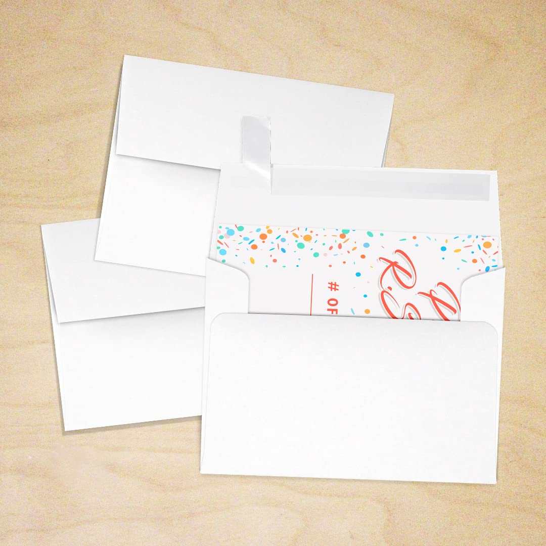 Premium A2 Invitation Envelopes 4 3/8 x 5 3/4 Inches - 100% Cotton Brilliant White Stationery (500 Pack) - Perfect for Wedding Invitations, Greeting Cards & Business Correspondence