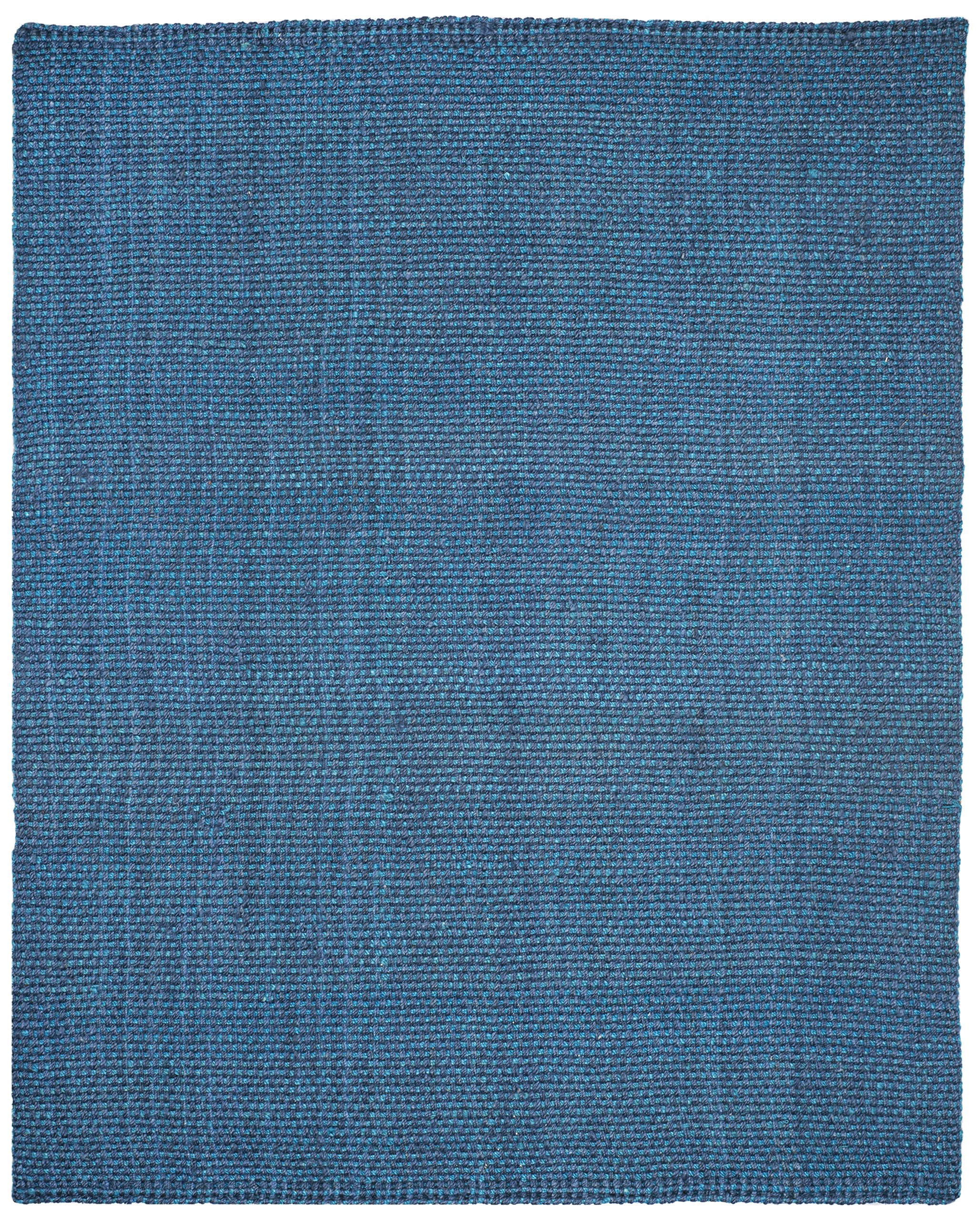 SAFAVIEH Handmade Jute Area Rug 10' x 14' - Natural Fiber Blue Floor Rug for Living Room, Bedroom & High Traffic Areas | Durable & Stylish Home Decor (NF262C) | Perfect for Boho Chic, Farmhouse & Coastal Interior Design Styles