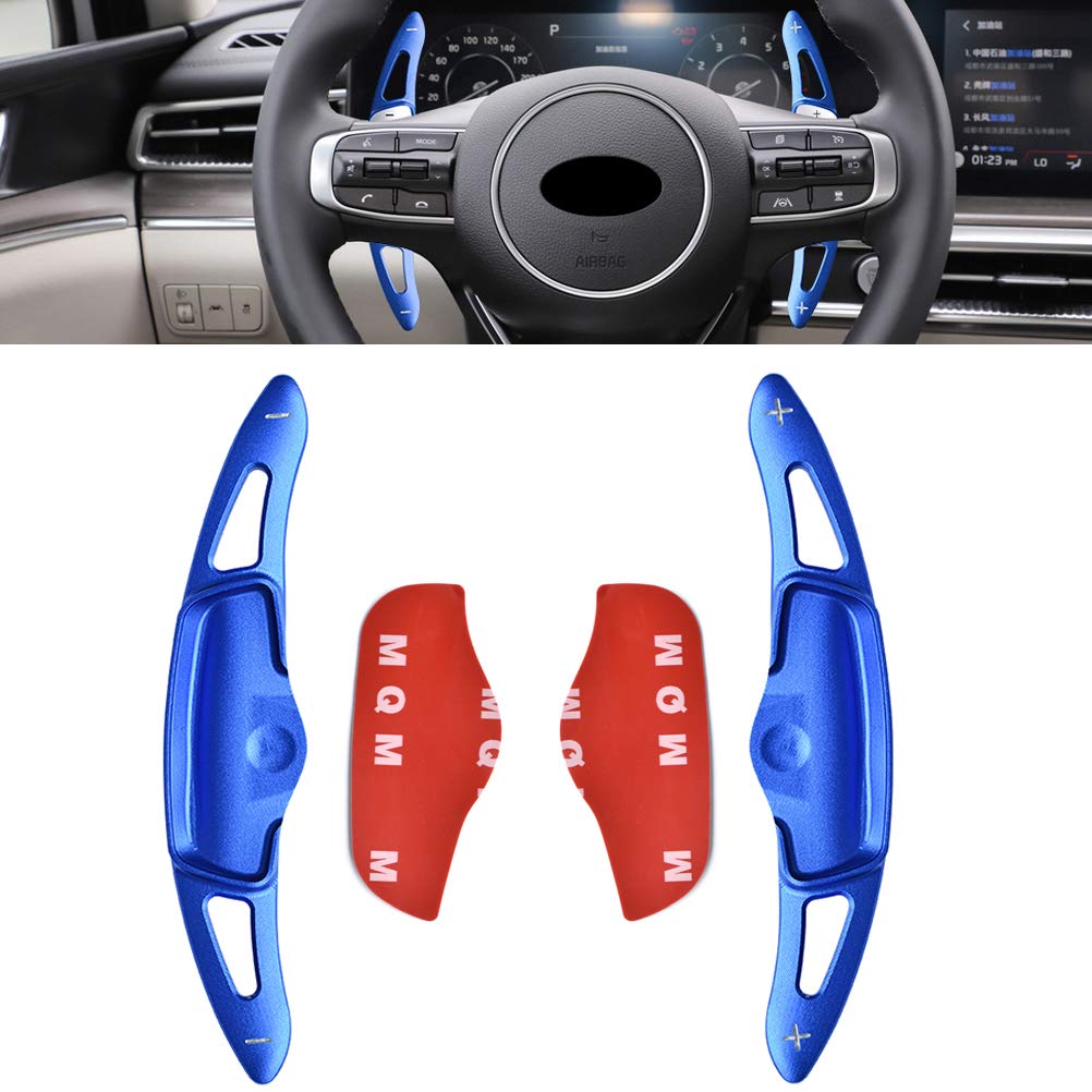 Kia K5 2020 Steering Wheel Paddle Shifter Extension - Blue Trim Cover for Enhanced Driving