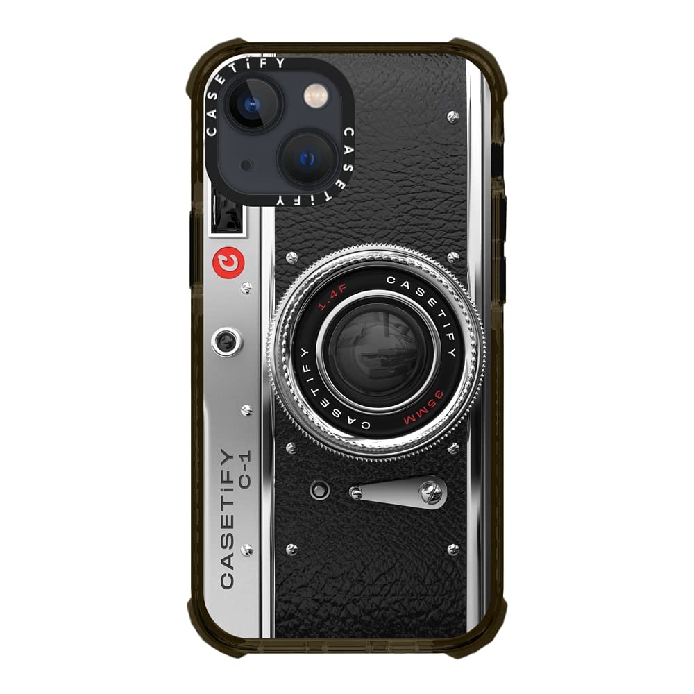 CASETiFY Ultra Impact Shockproof Case for iPhone 13 Mini - Slim Protective Cover with Camera Protection - Clear Black Design - Perfect for Outdoor Activities & Daily Use