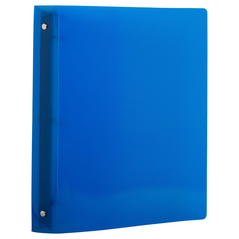 JAM PAPER Plastic 1 Inch Binders - 3 Ring Binder in Blue - Bulk Pack of 24 for School, Office & Home Organization | Durable Binders for Documents, Reports & Presentations