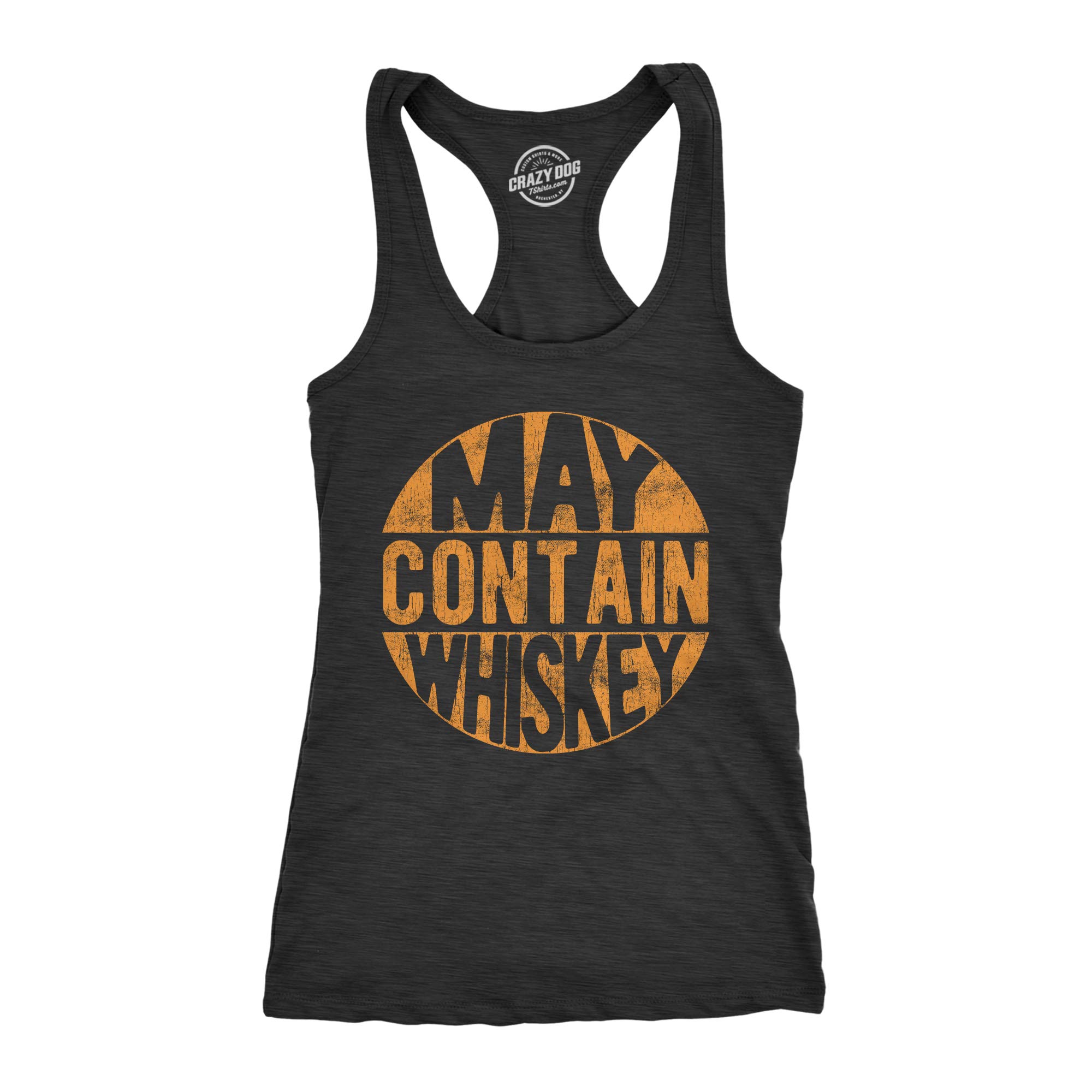 Funny Whiskey Drinking Graphic Women's Fitness Tank Top - Racerback Workout Shirt for Gym, Party & Casual Wear