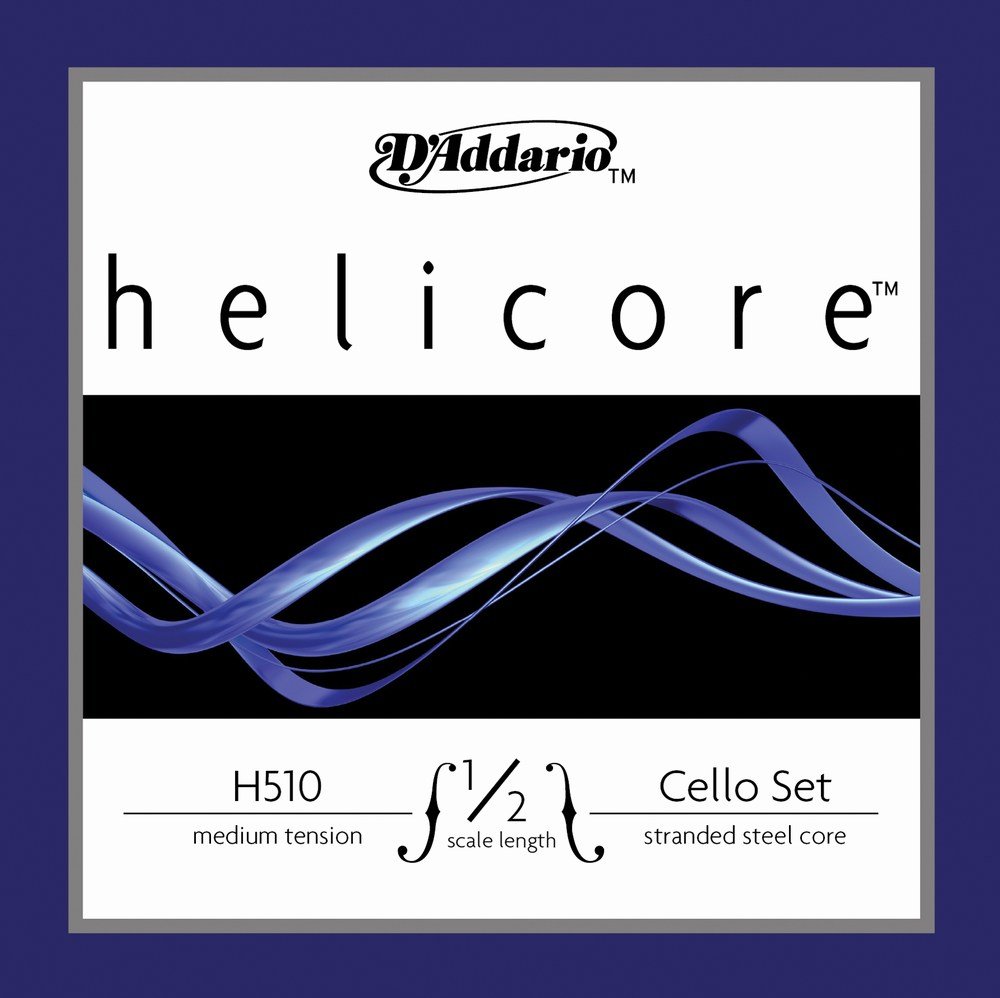 D'Addario Helicore 1/2 Scale Cello Strings - Medium Tension Set for Professional Cellists | Perfect for Practice, Performances & Studio Recordings