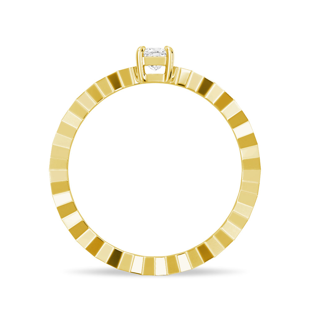 Princess Cut Lab Grown Diamond Promise Ring - Geometric Design for Engagement, Anniversary & Special Occasions