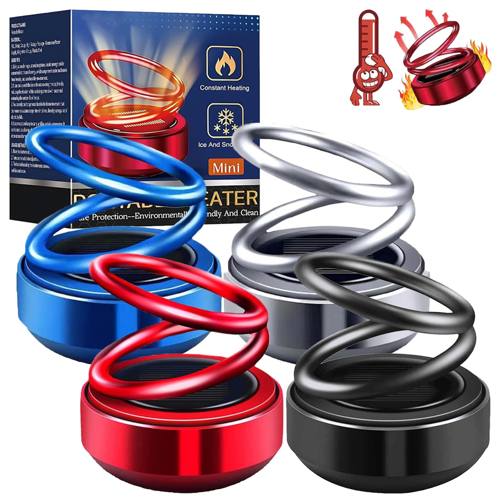 Portable Kinetic Molecular Heater for Car, Home, Office & Travel - Fast Heating Personal Space Heater for Winter - Ideal for Bedroom, Living Room & Camping