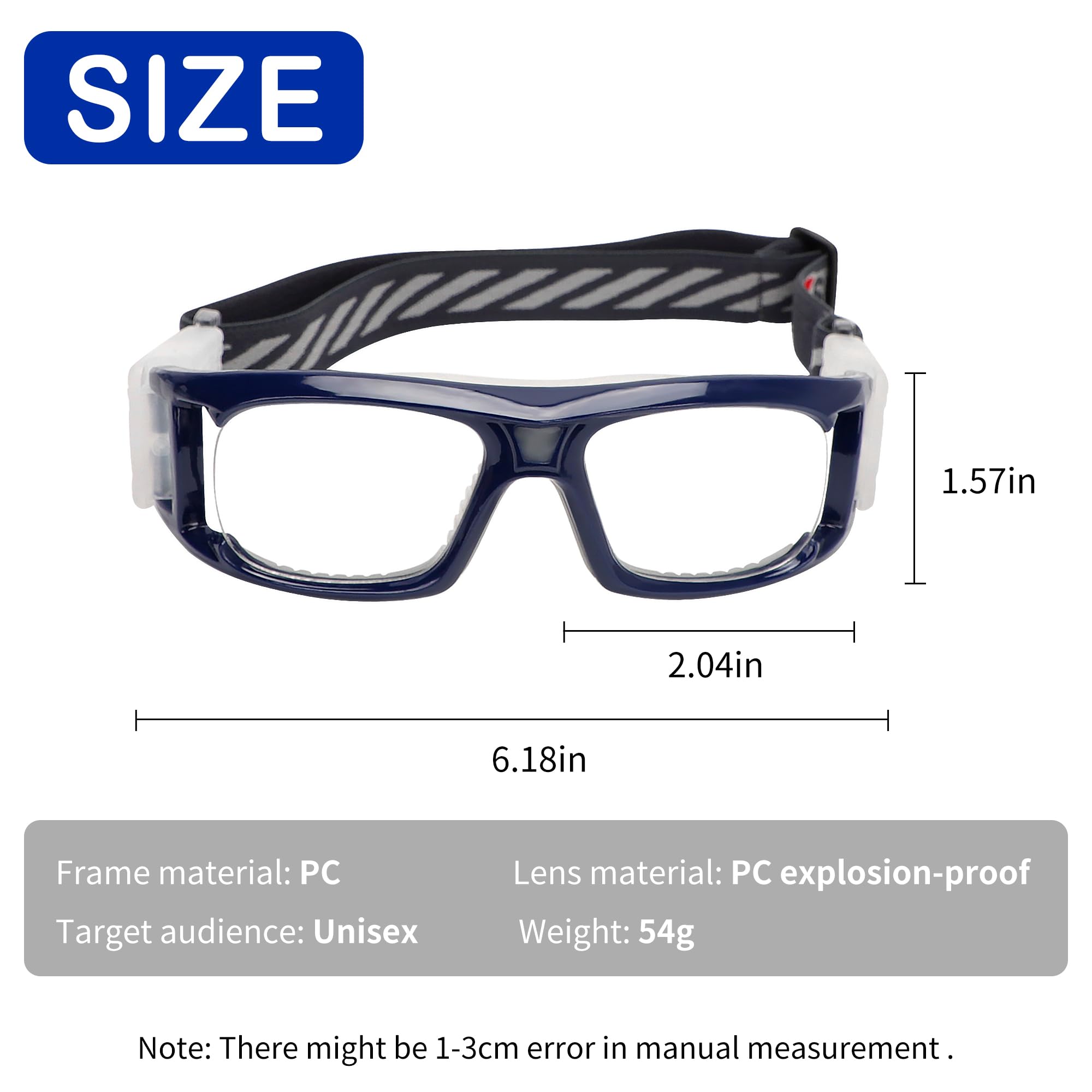 Best Protective Sports Goggles for Men - Adjustable Shockproof Basketball & Football Safety Glasses - Perfect for Indoor/Outdoor Games & Training