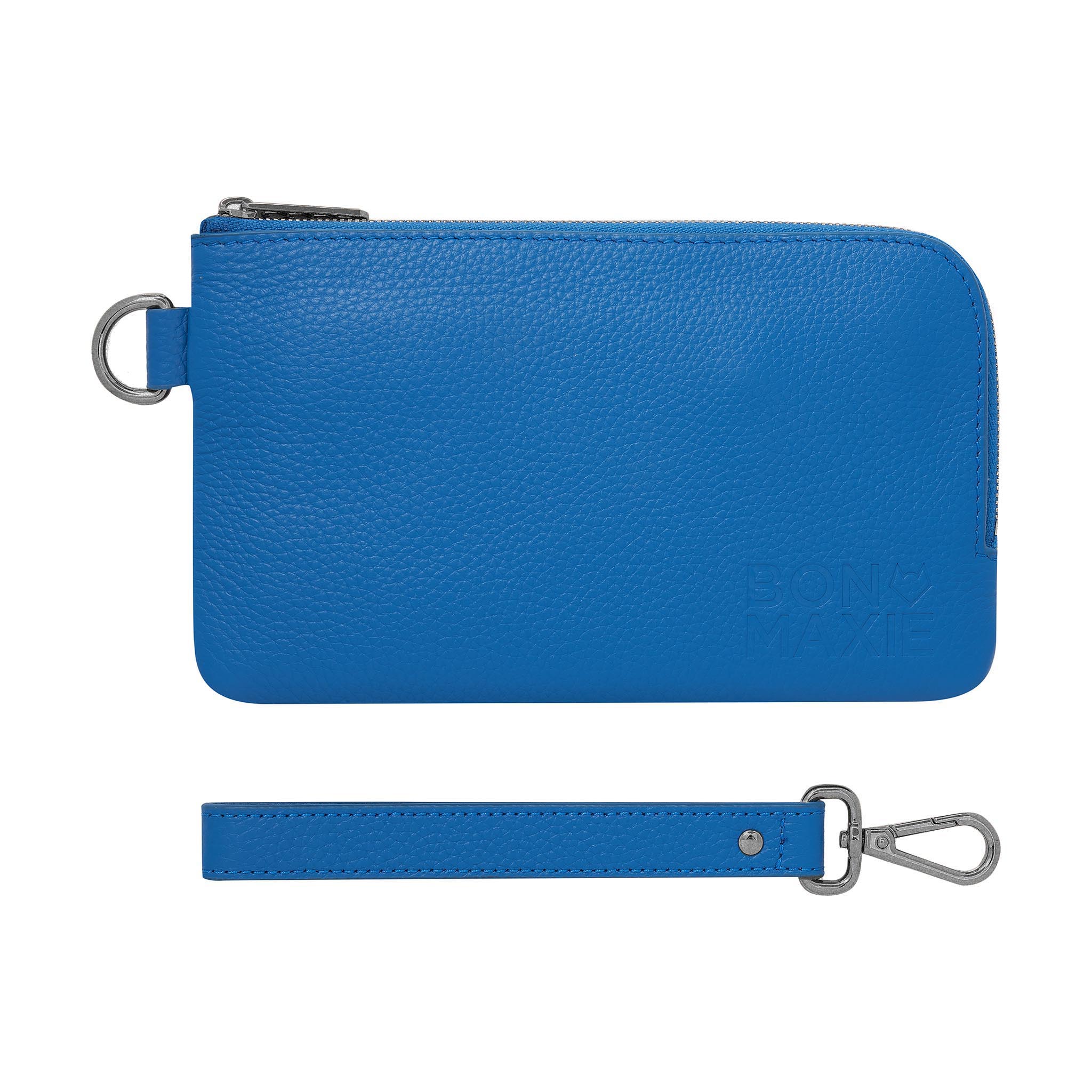 Premium Genuine Leather Phone Wallet Pouch - Slim RFID Blocking Card Holder Case for iPhone & Android - Perfect for Travel, Business & Everyday Use (Cobalt Blue)
