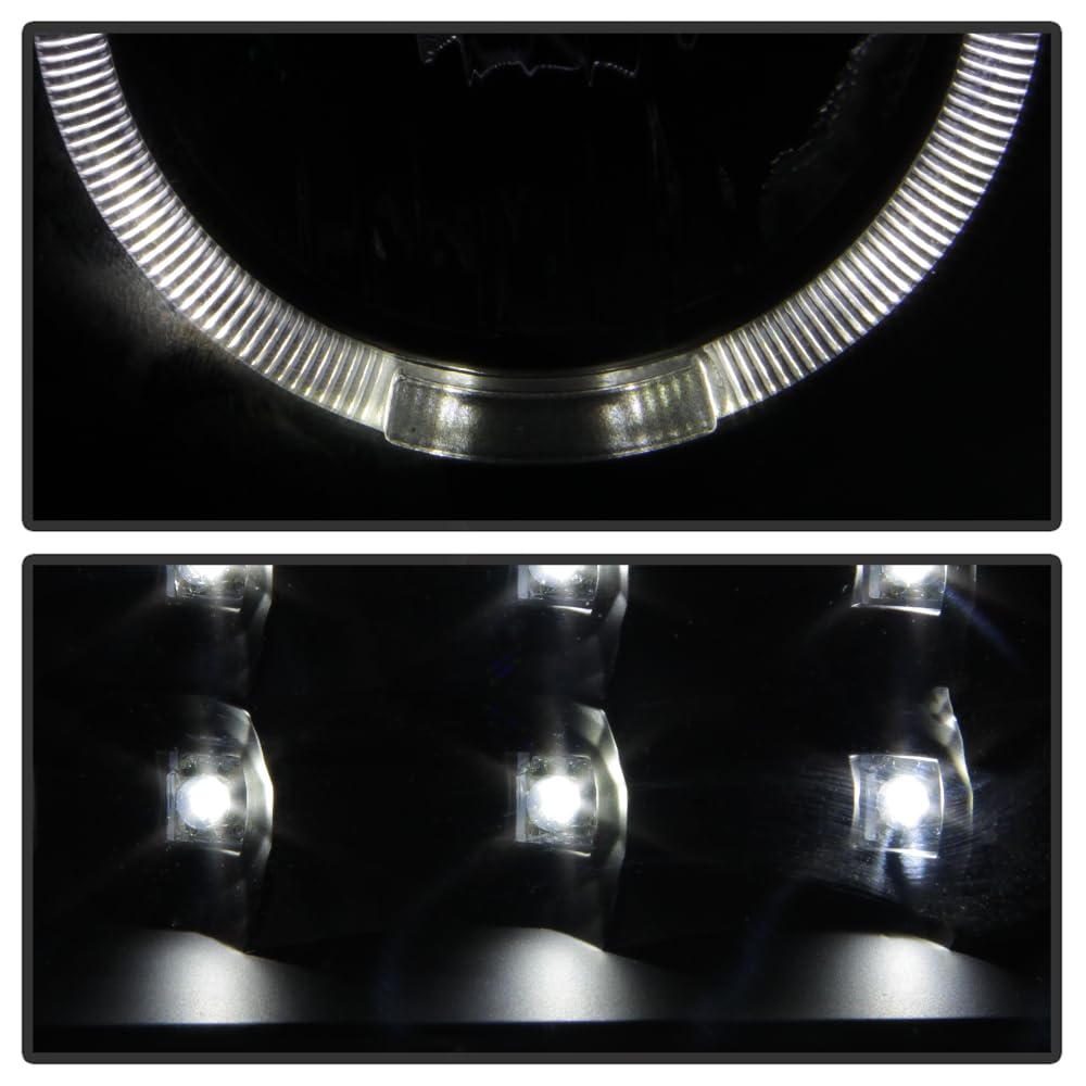 Premium Aftermarket LED Halo Headlights for 1999-2004 Jeep Grand Cherokee - Black/Clear Lens - High Visibility & Style Upgrade for Night Driving & Off-Road Adventures