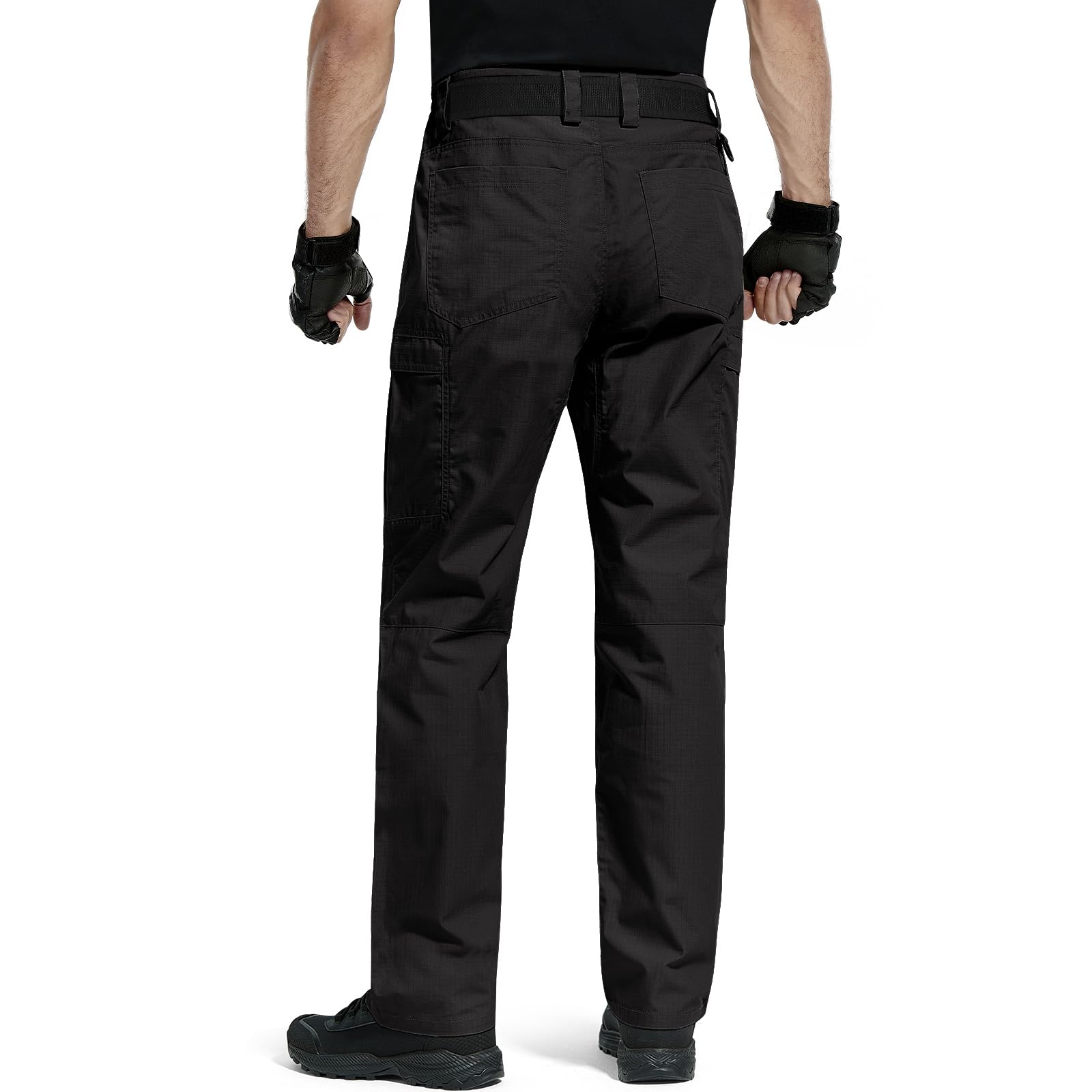 FREE SOLDIER Men's Tactical Cargo Pants - Water Resistant Ripstop Work Pants for Outdoor Hiking, Camping & Military Use - Lightweight Durable Men's Outdoor Pants for Work, Travel & Adventure Activities
