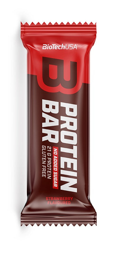 BioTechUSA Protein Bar - Strawberry Flavor, 16 Pack (70g Each) | High Protein Snack for Gym, Workout & On-the-Go Energy Boost