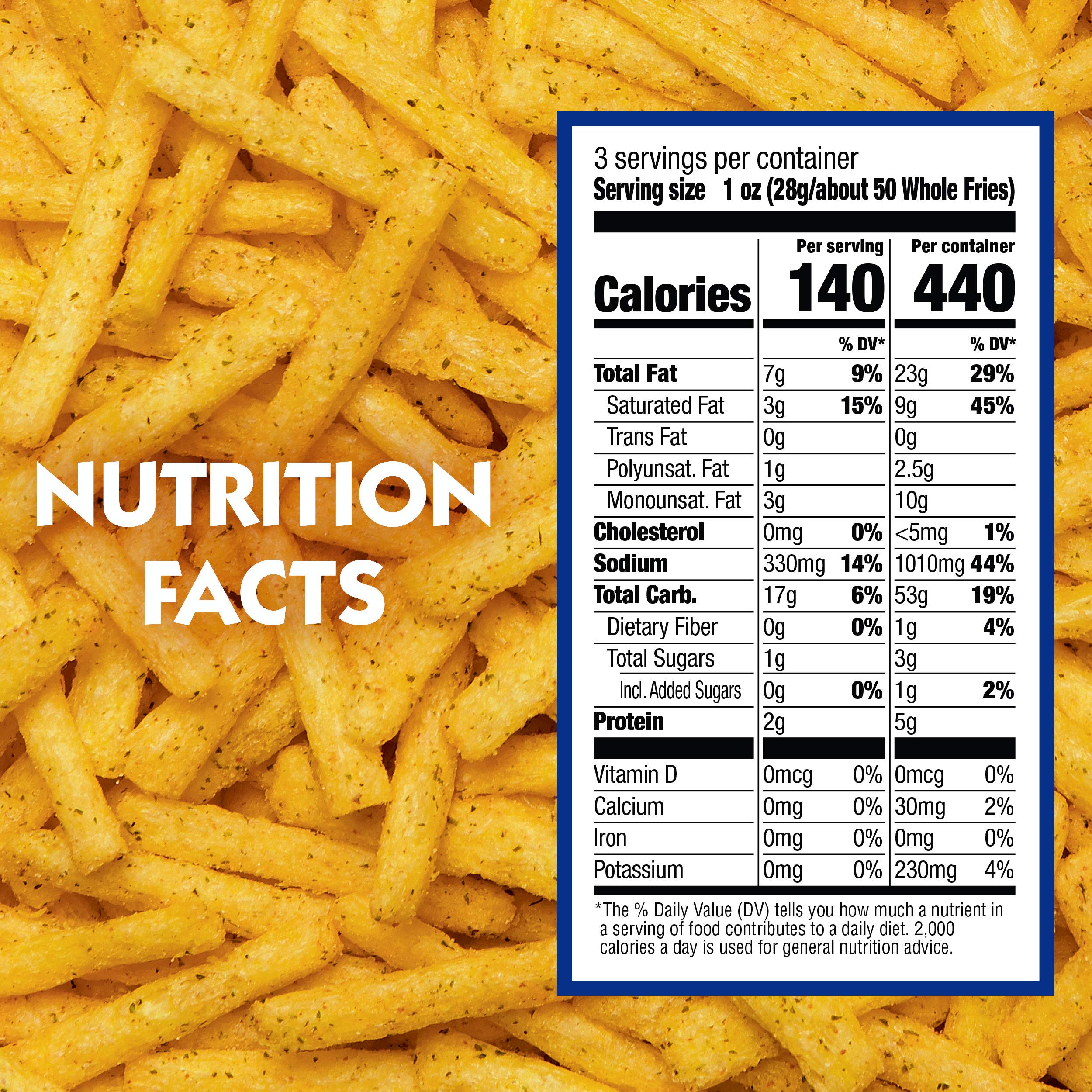 Andy Capp's Ranch Fries Snacks - Crunchy Potato Chips in Zesty Ranch Flavor, 3 oz Bag - Perfect for Parties, Movie Nights & On-the-Go Snacking
