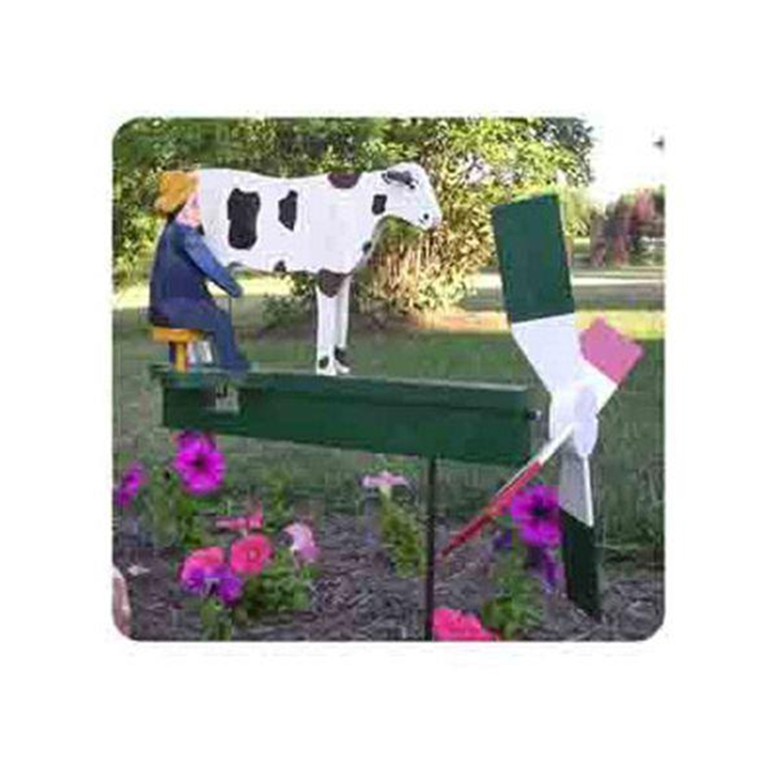 DIY Wooden Cow Milking Whirligig Kit - Fun Woodcraft Project for Beginners & Kids - Perfect for Farmhouse Decor, Garden Ornaments & Handmade Gifts