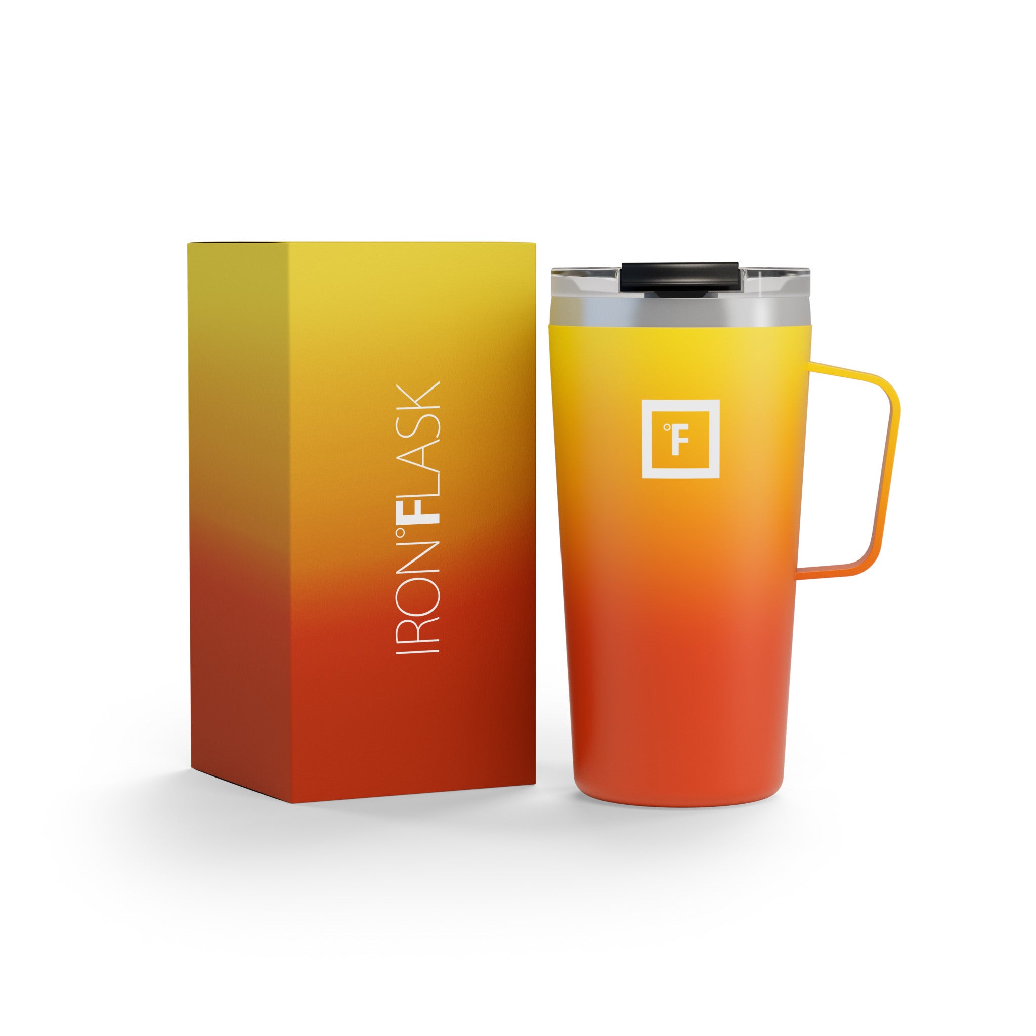16 Oz Grip Coffee Mug - Insulated Travel Mug with Non-Slip Handle, Perfect for Hot & Cold Drinks - Ideal for Office, Commuting, Camping and Outdoor Activities