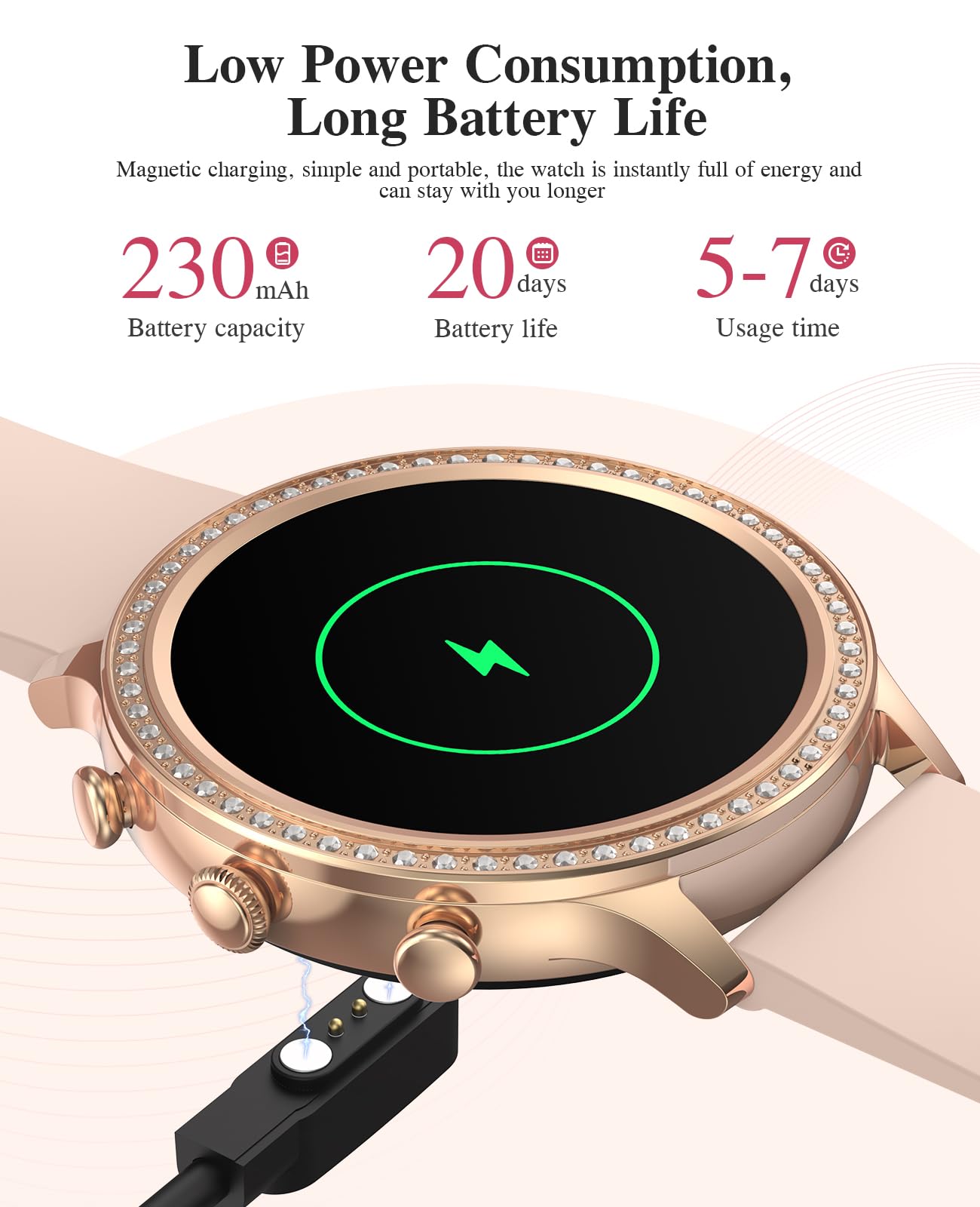 Diamond Smart Watch for Women - 1.32