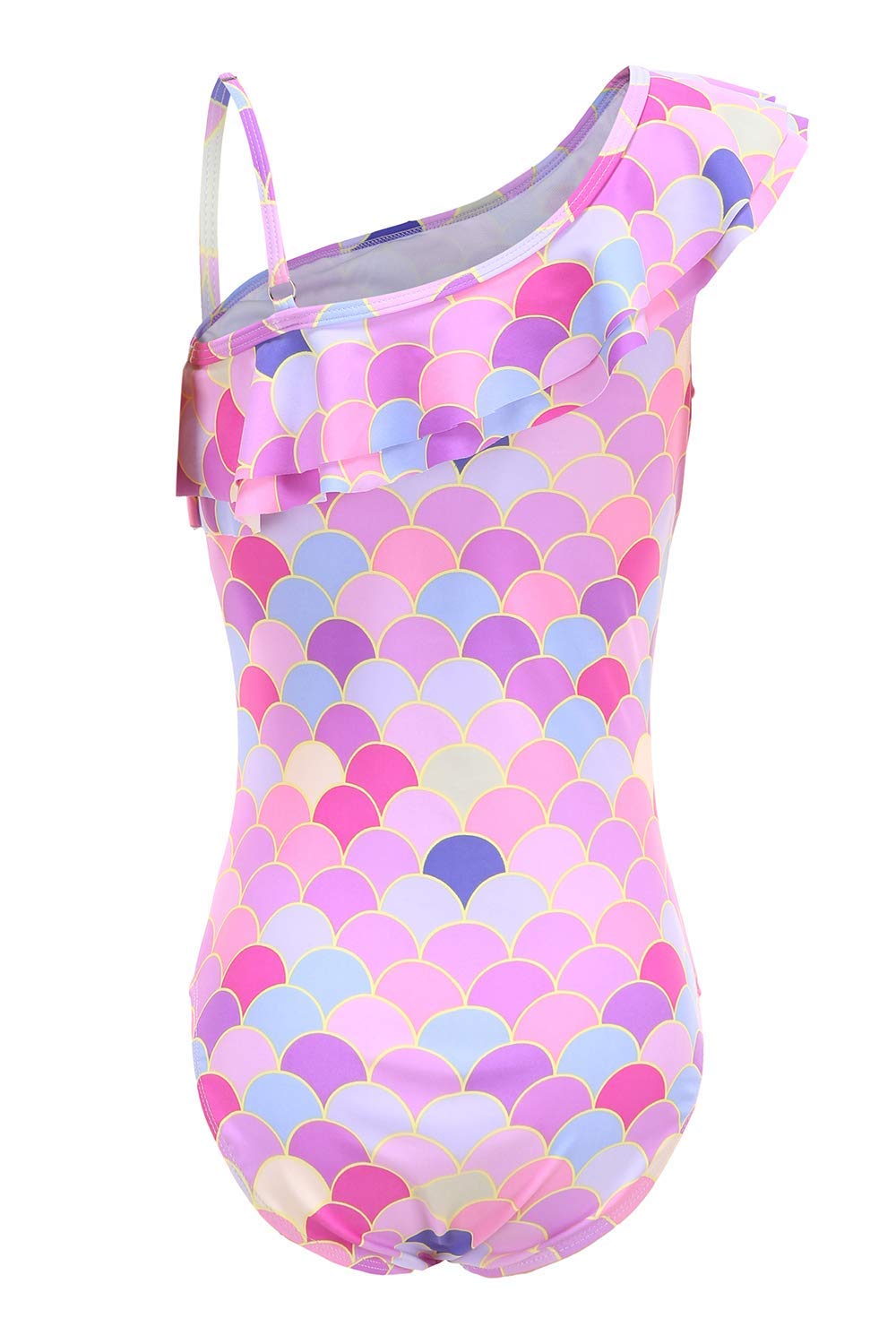 Hawaiian Ruffle One Piece Swimsuits for Girls - Summer Beach Bathing Suit | Perfect for Pool Parties, Vacations & Tropical Getaways