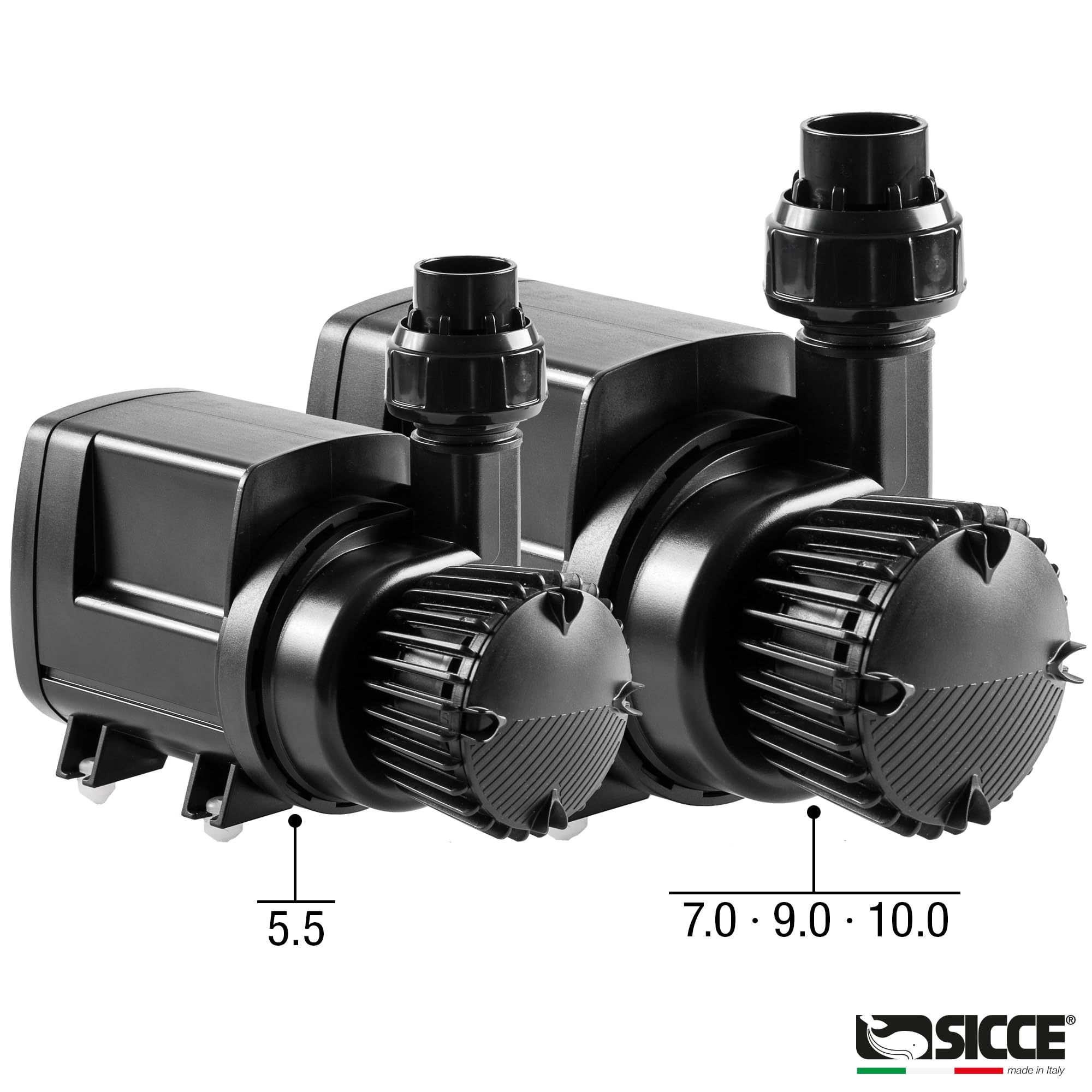 SICCE Syncra ADV 9.0 DC Water Pump 2500 GPH - Italian Made Aquarium Pump with Controller | Ultra Quiet, Submersible or External Use | Perfect for Fish Tanks, Sump Systems, Ponds, Freshwater & Saltwater Aquariums | Ideal for Water Circulation, Filtration & Aeration in Home or Commercial Aquariums