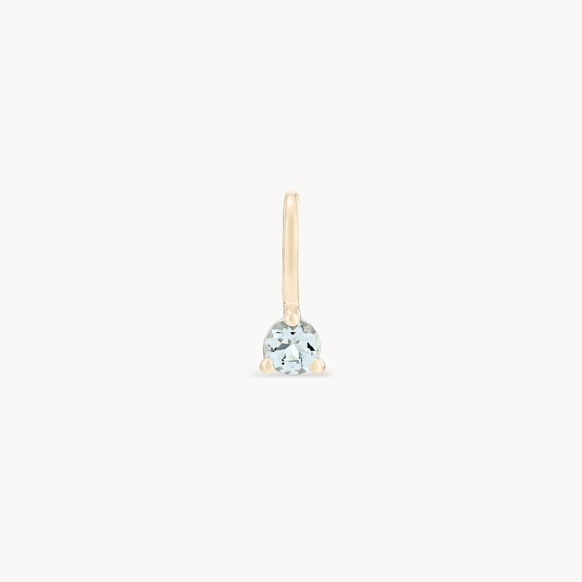 10K Yellow Gold Aquamarine Birthstone Charm for March - Elegant Jewelry Gift for Women, Perfect for Necklaces & Bracelets - Ideal for Birthdays, Anniversaries & Special Occasions