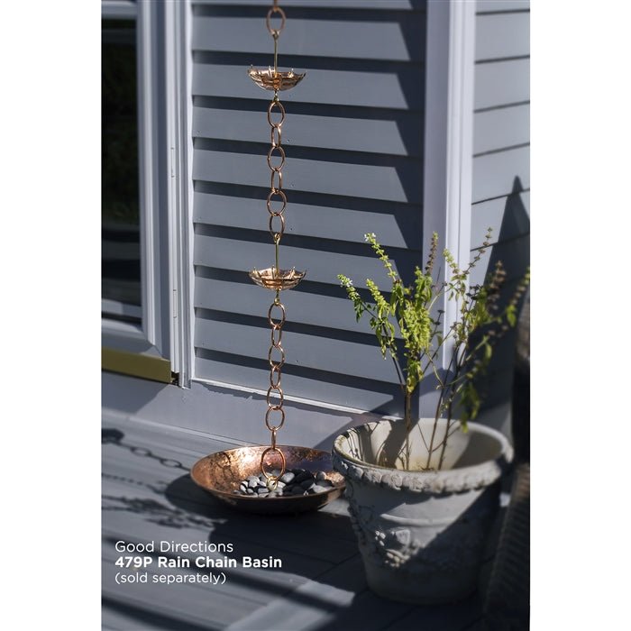8.5 ft Decorative Rain Chain with 4 XL Figures - Perfect for Garden, Patio & Outdoor Water Drainage Decor