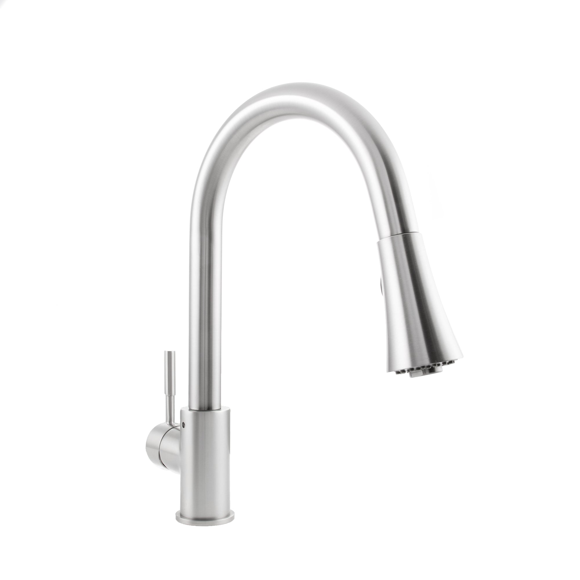 ZLINE Edison Pull Down Single Handle Kitchen Faucet in Brushed Nickel - Modern High Arc Design for Easy Cleaning, Perfect for Home Kitchens & Commercial Use (EDS KF BN)