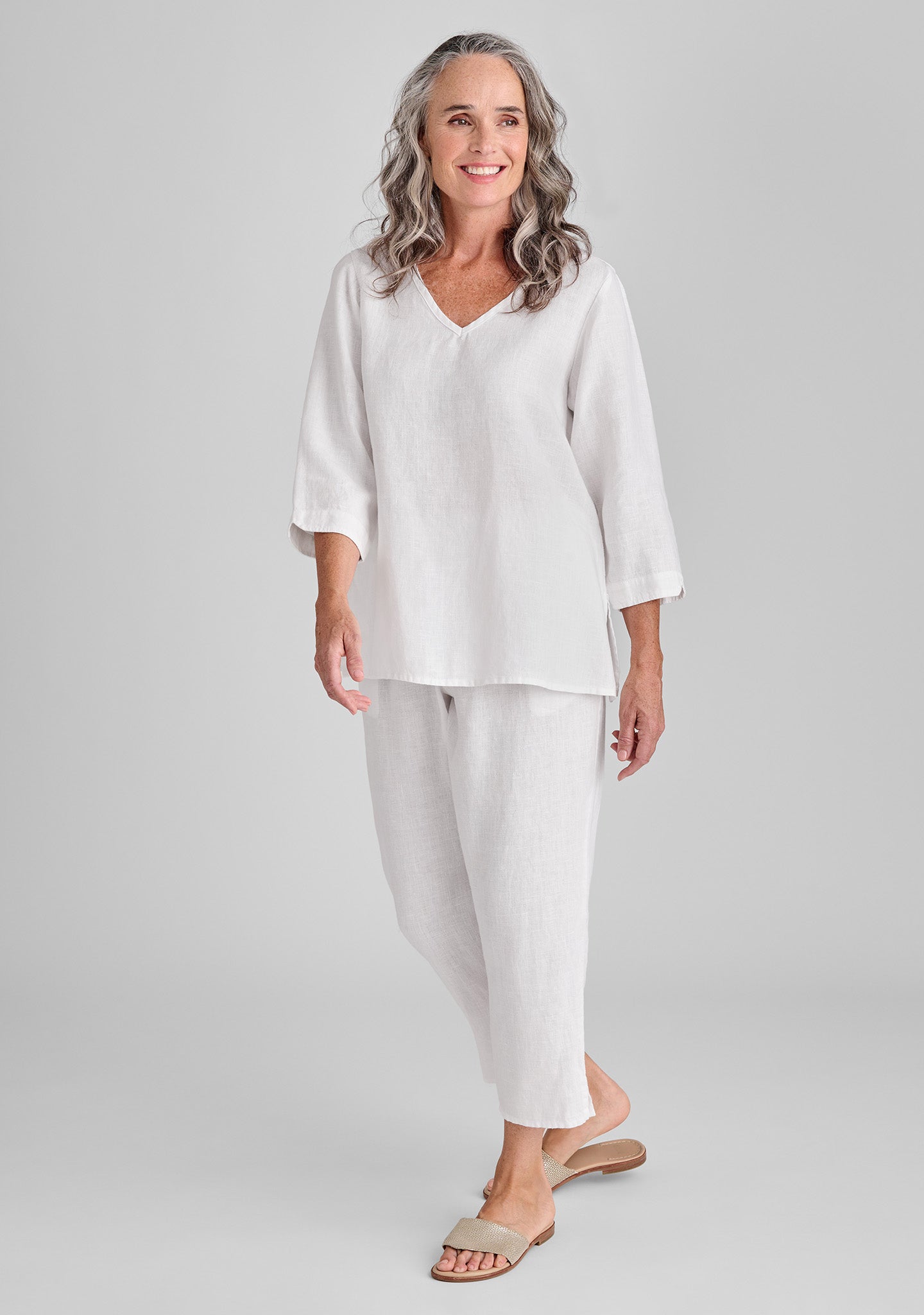Breathable Linen Ankle Pants with Pockets - Women's High-Waisted Comfortable Work Pants for Office, Travel & Summer Outfits