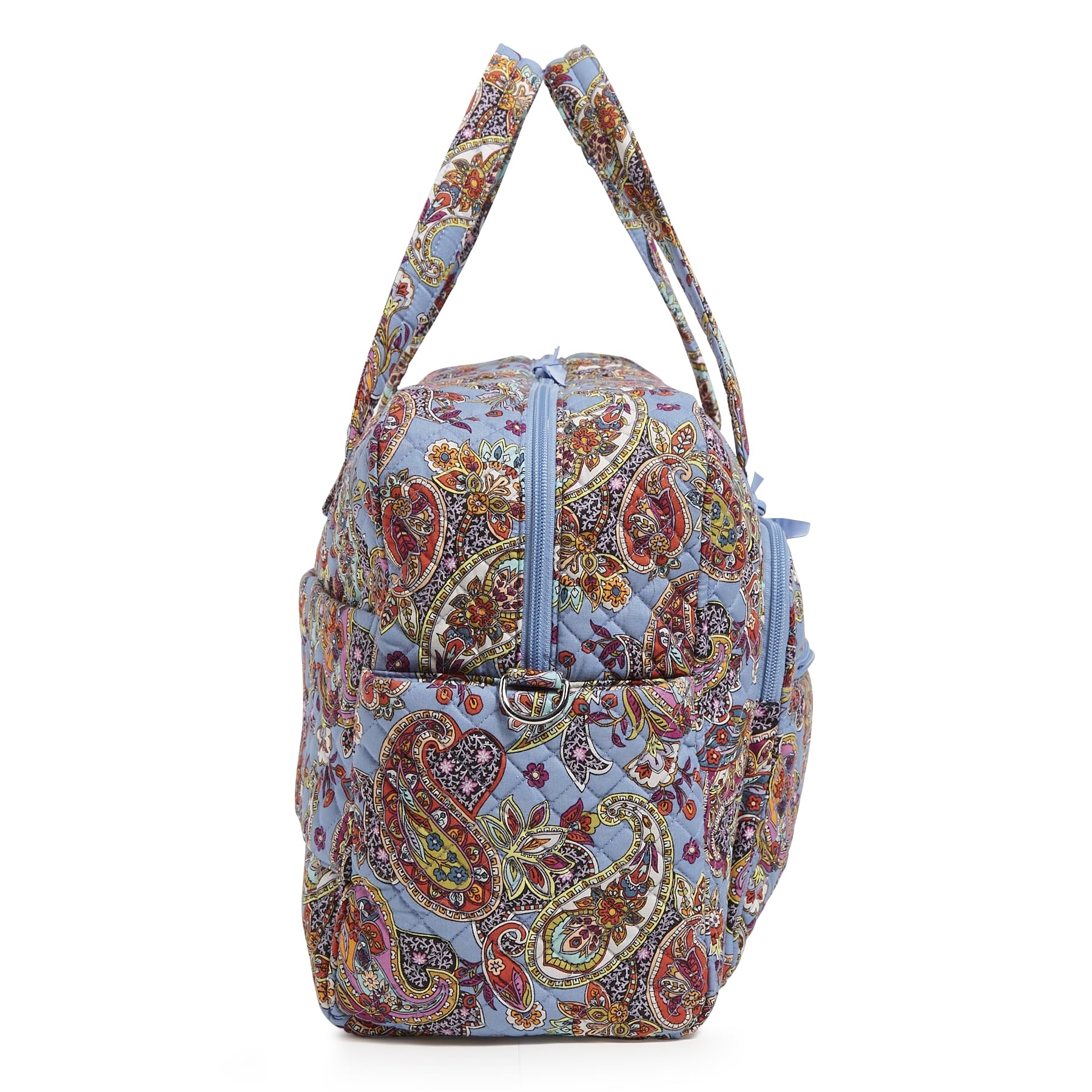 Vera Bradley Women's Cotton Weekender Travel Bag - Provence Paisley Print - Spacious Overnight Carryall for Weekend Getaways, Gym, Work & Travel - One Size