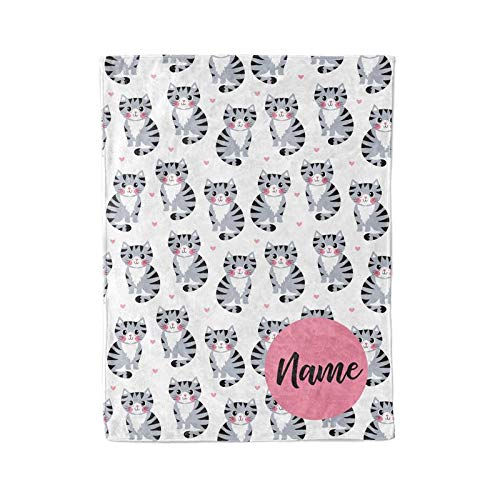 Personalized Funny Cat Lover Fleece Throw Blanket - Warm & Lightweight Blankets for Cat Owners (Small/Medium/Large) - Perfect Gift for Cat Lovers, Cozy Home Decor & Couch Companion