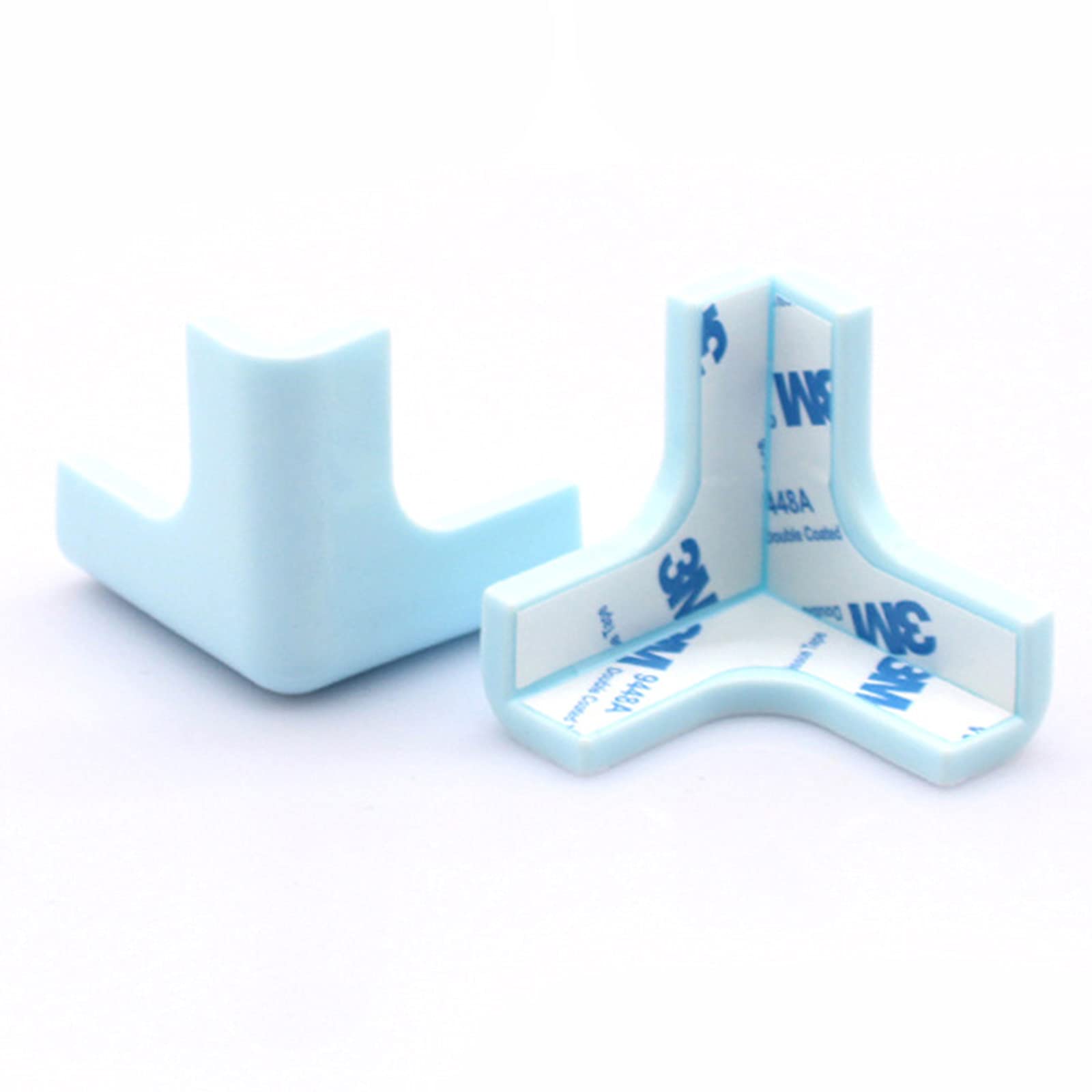 30 Pack T-Shaped Child Safety Corner Protectors - Food-Grade PVC Furniture & Cabinet Bumpers for Baby Proofing Tables, Windows & Home (Blue) | Prevent Injuries & Protect Kids from Sharp Edges