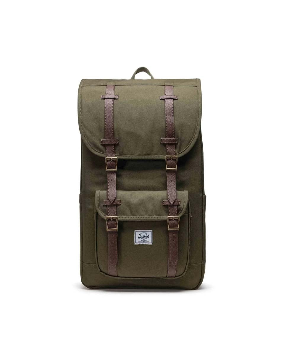 Herschel Little America Backpack - Water-Resistant Laptop Backpack for Travel & School - Ivy Green - Perfect for Commuting, Hiking & Daily Use