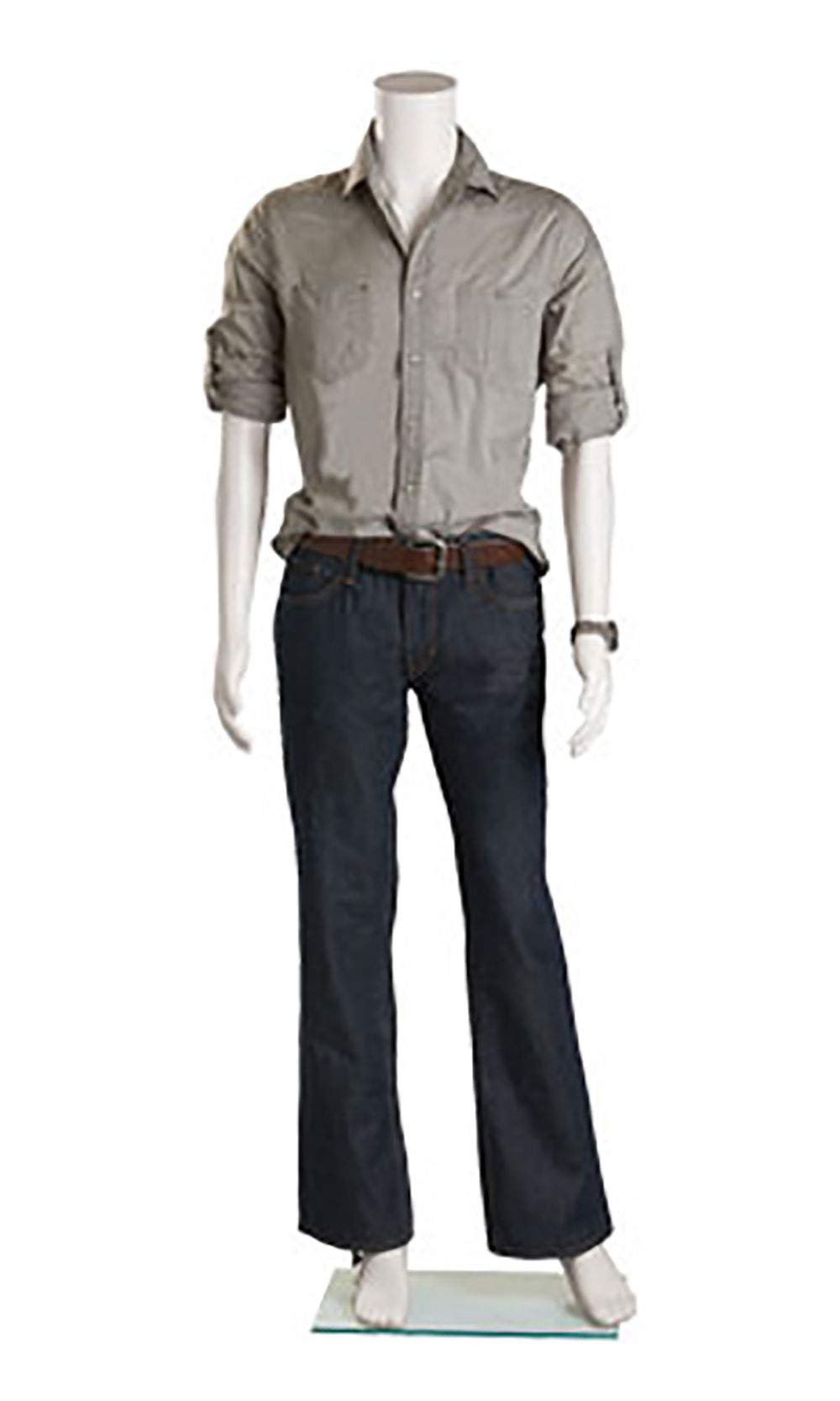 SSWBasics Male Headless White Plastic Mannequin - 5'7½