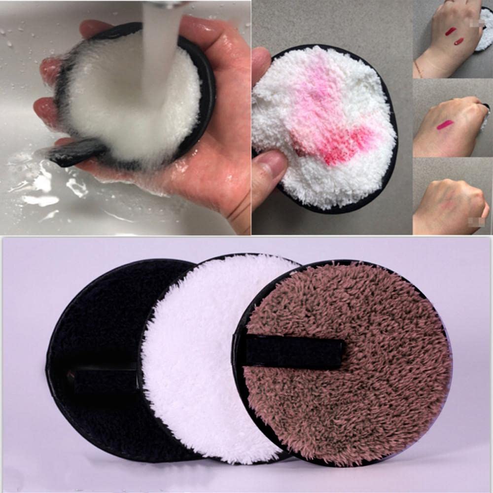 AKADO Reusable Makeup Remover Pads & Eye Makeup Remover Pads Set | Gentle Face Wash Sponges for Cosmetic Removal, Spa & Mask Cleaning | Hypoallergenic & Eco-Friendly (Multicolor, 1pc) | Perfect for Daily Skincare & Travel