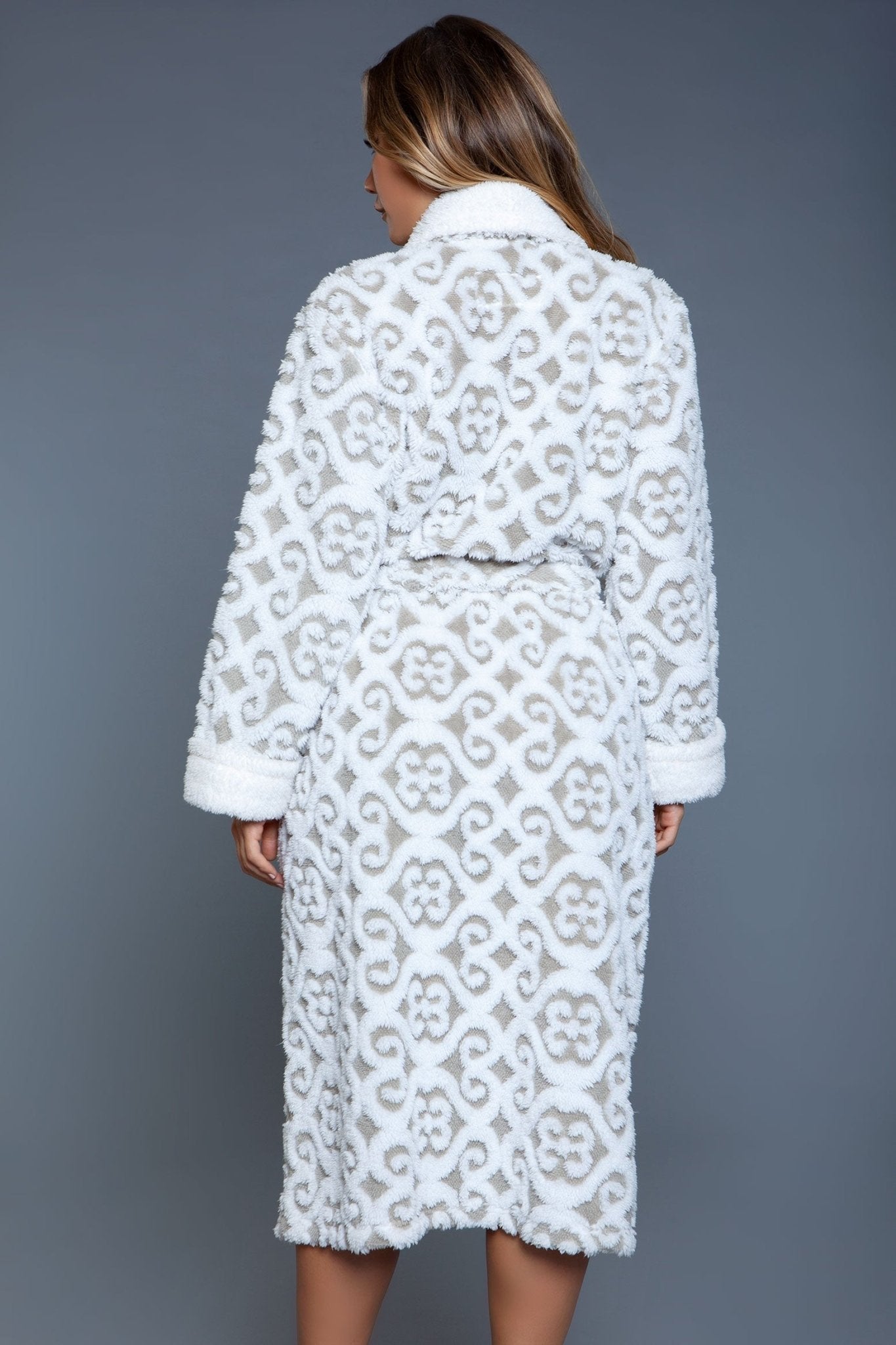 BeWicked Women's Kimmie Robe 2069 - Sexy Lingerie Robe for Women, Plus Size Silk Kimono with Lace Trim - Perfect for Boudoir, Bridal Shower & Romantic Nights