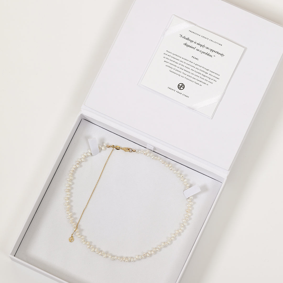 3mm Aspen Pearl Necklace - Elegant Cultured Freshwater Pearls for Women, Wedding, Anniversary & Special Occasion Jewelry Gift