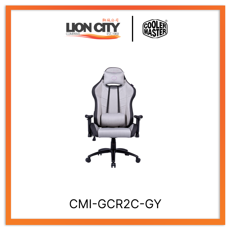 Cooler Master CMI GCR2C GY CM Caliber R2C Ergonomic Gaming Chair with Lumbar Support - High Back Computer Chair for Office & Home Gaming Setup - Perfect for Esports, Streaming, and Long Gaming Sessions